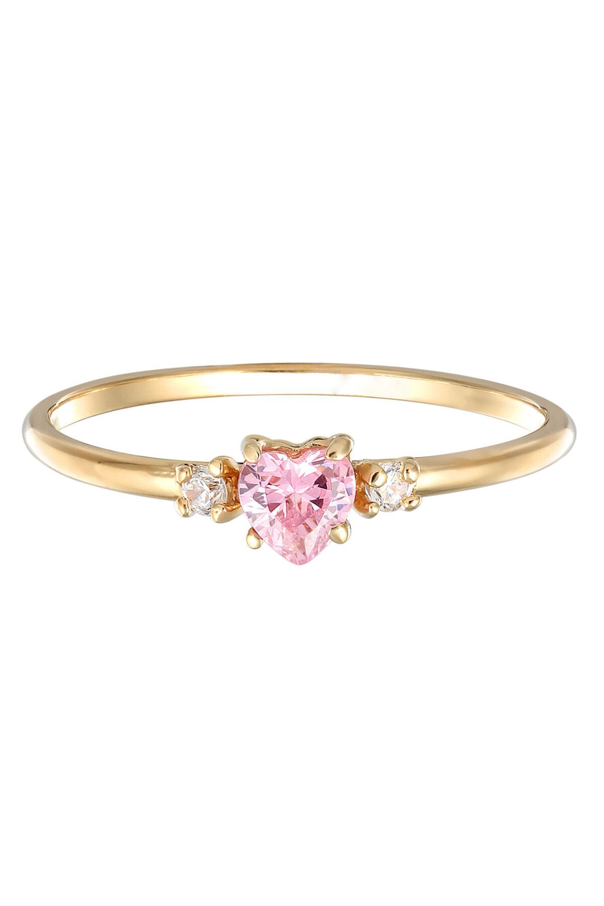 ELLI-Ring Damen Verlobungsring Herz mit Zirkonia Kristall in 925 Sterling Silber 2