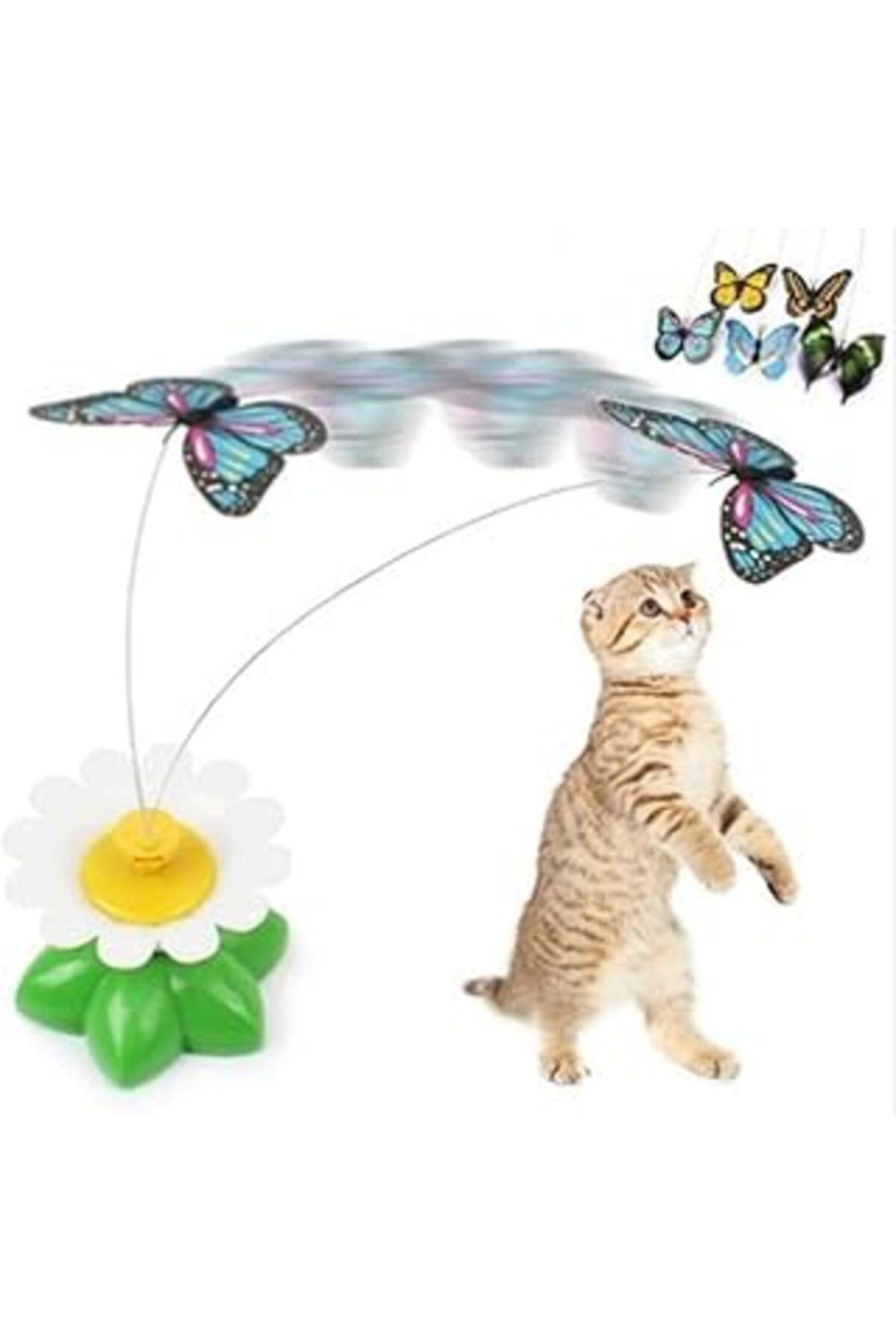 karadağsb Buffer Kedi Oyuncağı, Hareketli Dönen Kelebek, Pille Çalışır