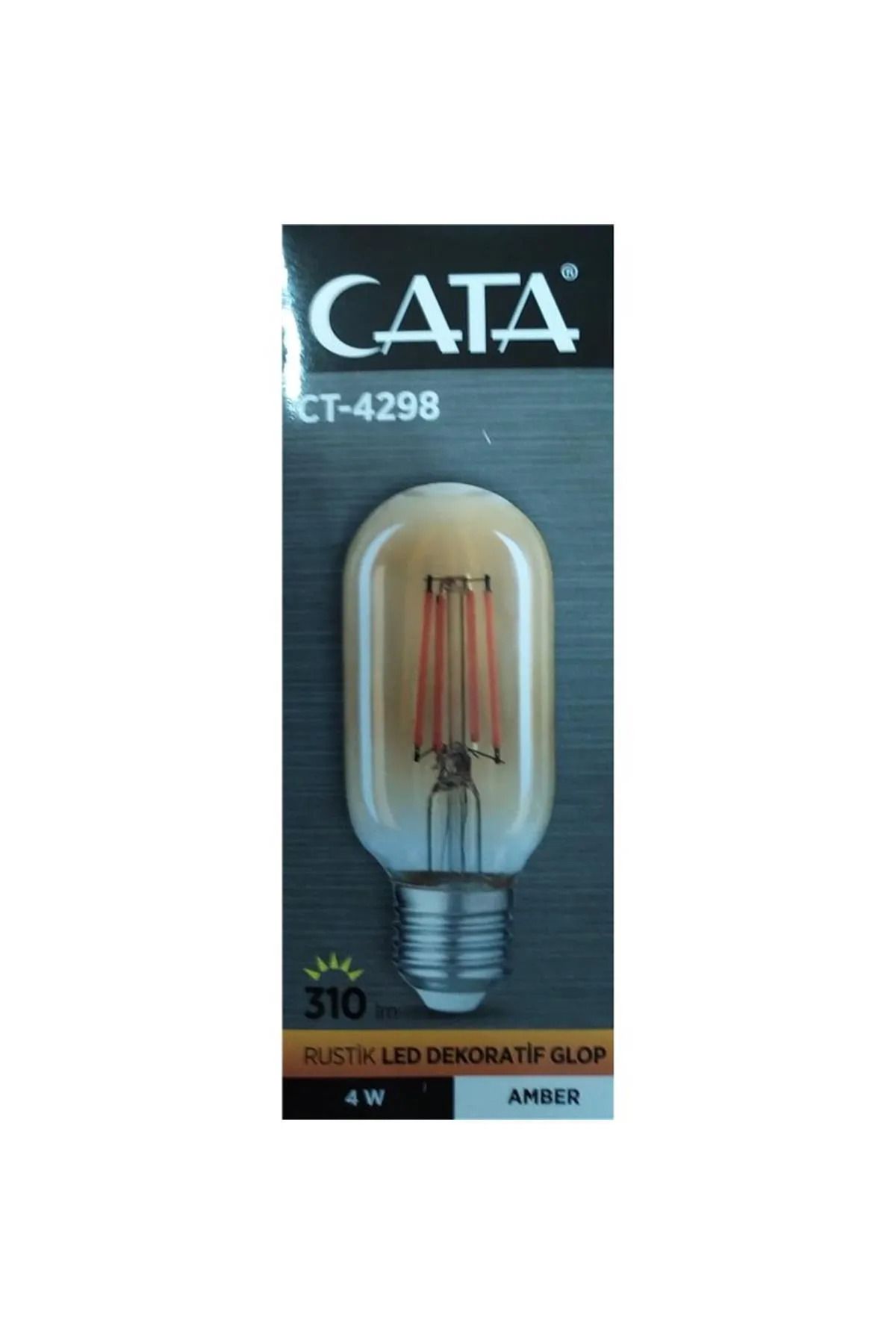 ALYA ÇELİK CATA CT-4298 4W 310LM RUSTİK LED DEKORATİF AMPUL ( AMBER RENK )