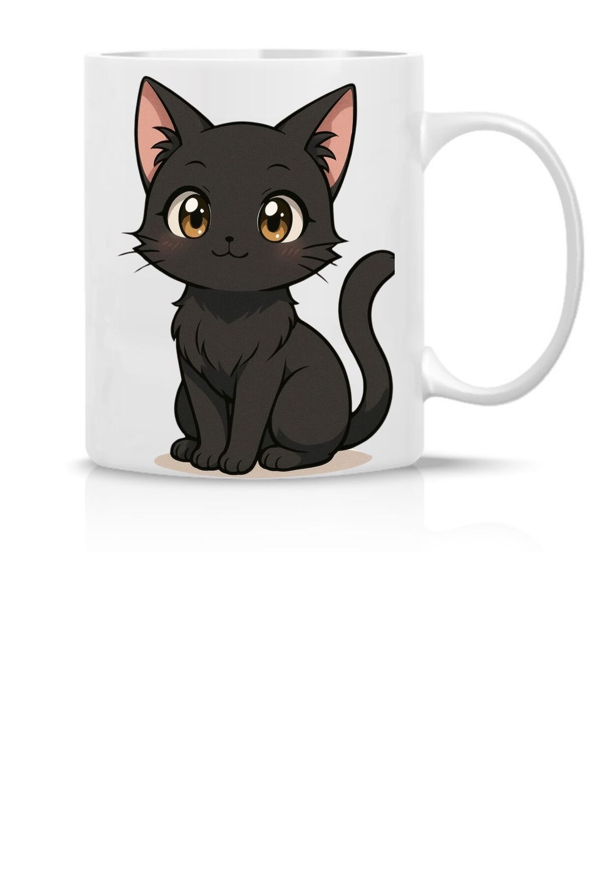 VANİLLA HANDESEVİM SİYAH KEDİ BASKILI KAHVE KUPASI