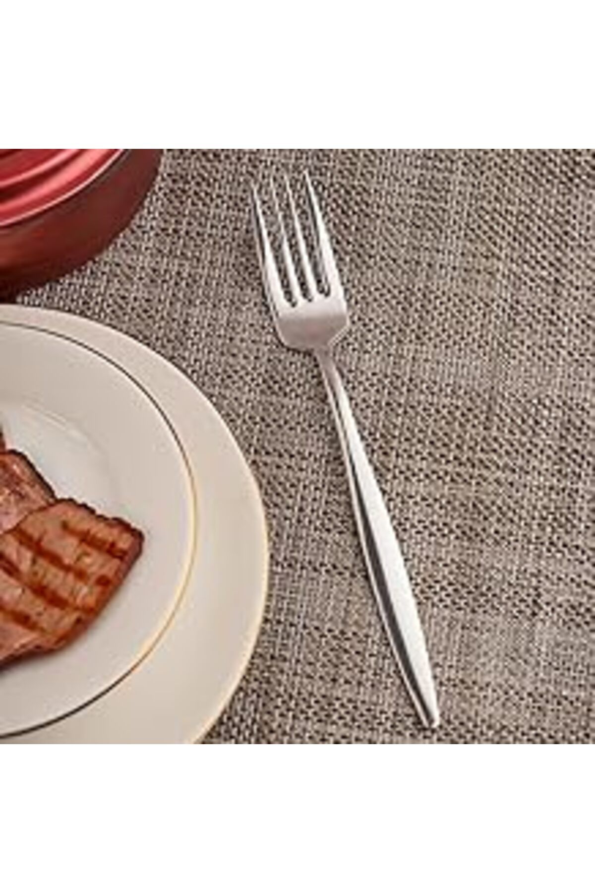 karadağsb Porsima Parma 6 Parça Yemek Çatal Takımı, Paslanmaz Çelik Yemek Takımı, Yemek Çatalı, Salata Çatalı