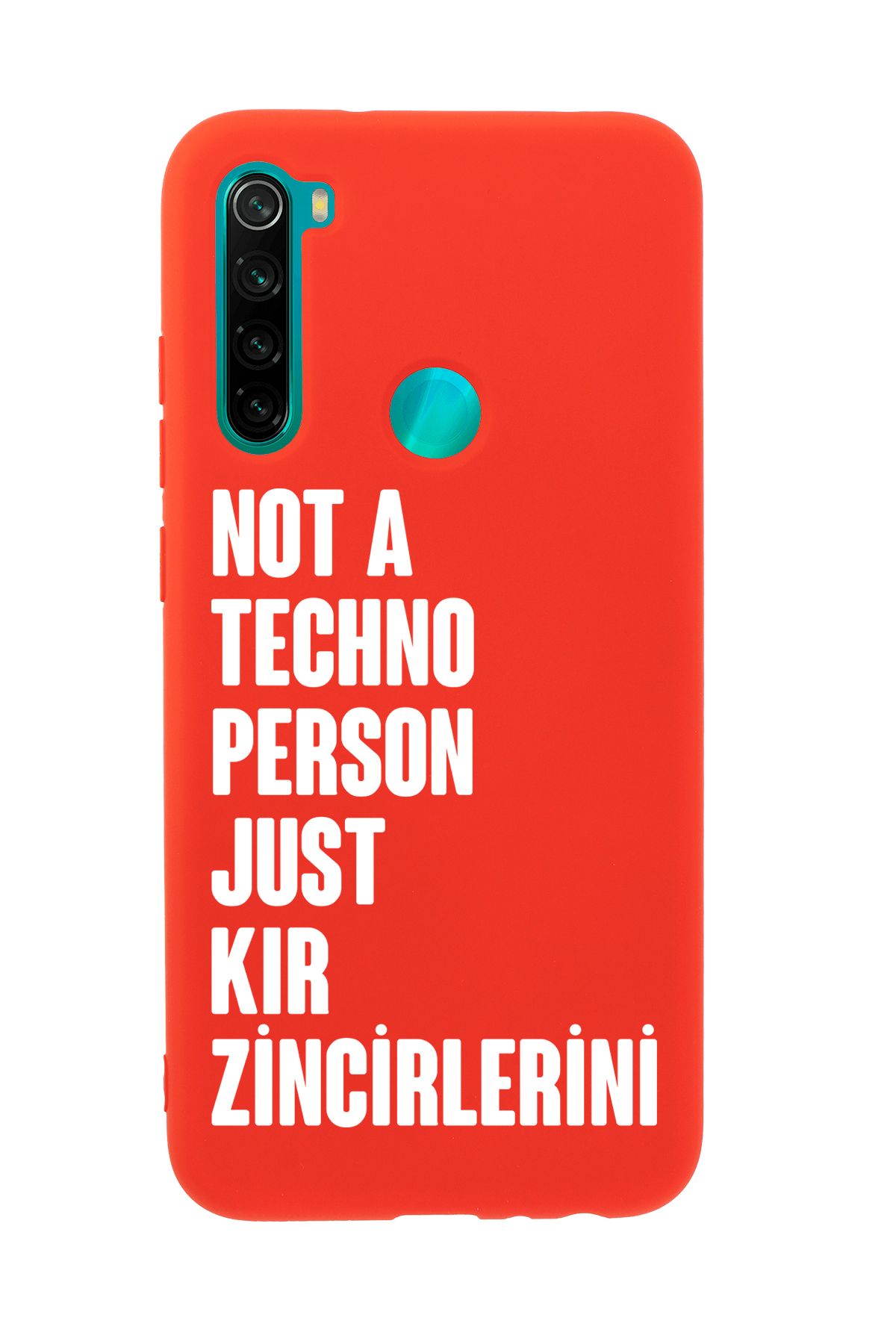 mooodcase Redmi Note 8 Uyumlu Not Techno Person Just Kır Zincirlerini Desenli Telefon Kılıfı