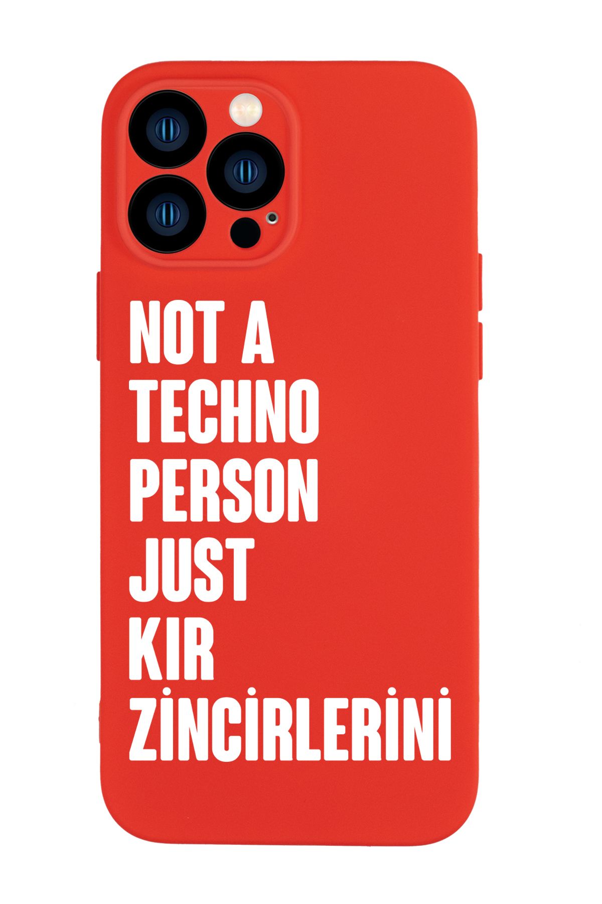 mooodcase iPhone 13 Pro Uyumlu Not Techno Person Just Kır Zincirlerini Desenli Telefon Kılıfı