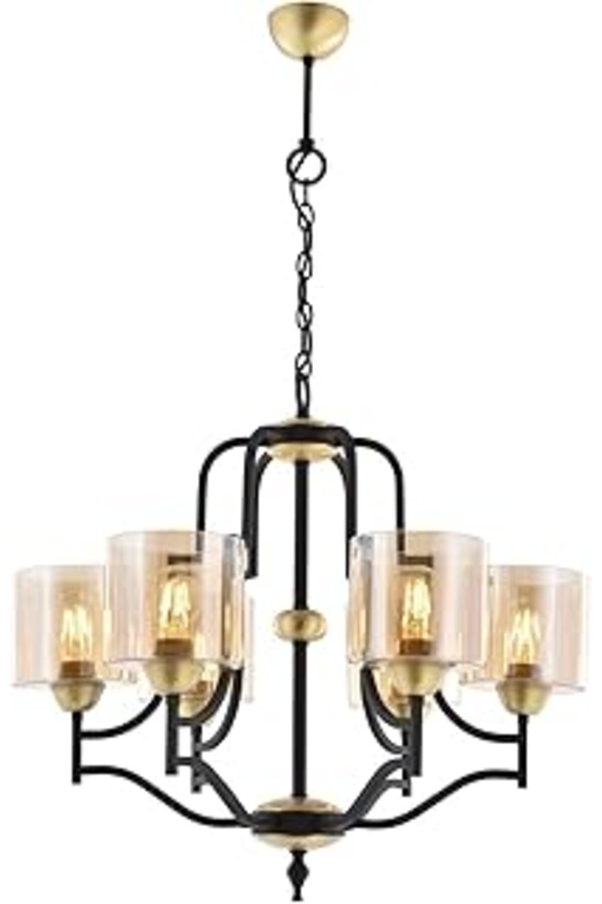 Mu Art Ahşap Avonni 4162 Klasik Avize, 60 W, Eskitme