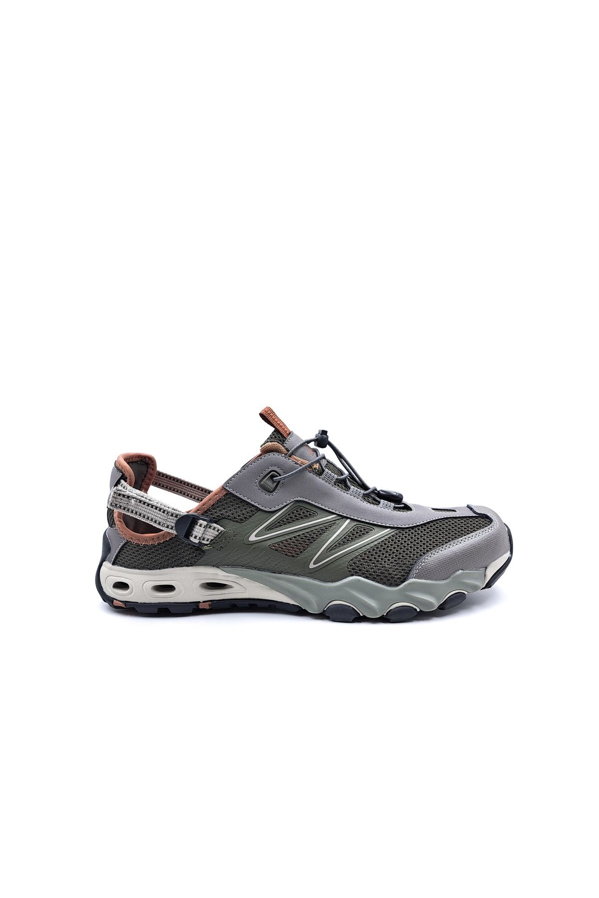 HUMTTO Erkek 46 Beden Tekking Outdoor Aqua Haki Yeşil Spor Sandalet Ayakkabı