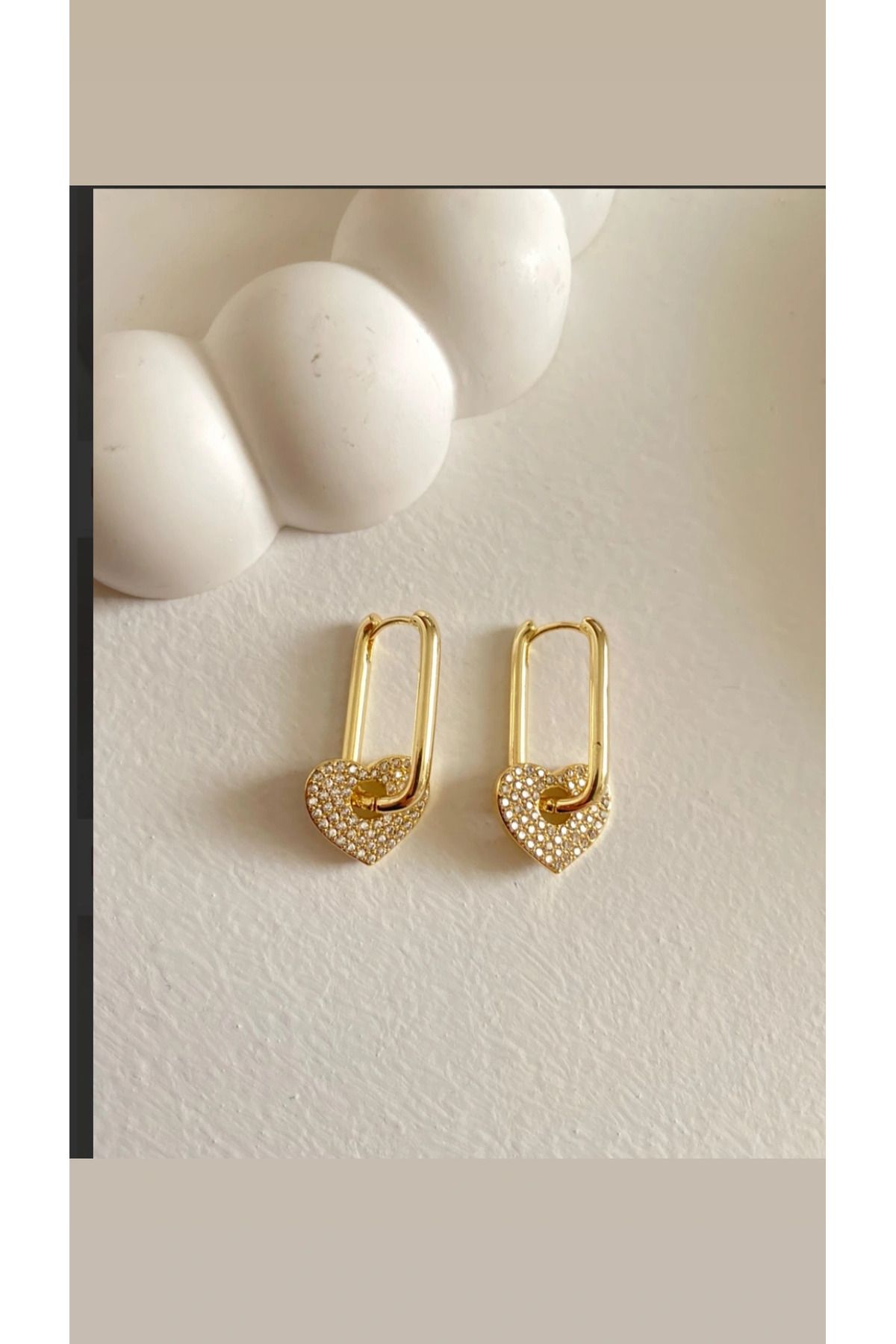 GÜRLER Vip Gold Kalp Küpe