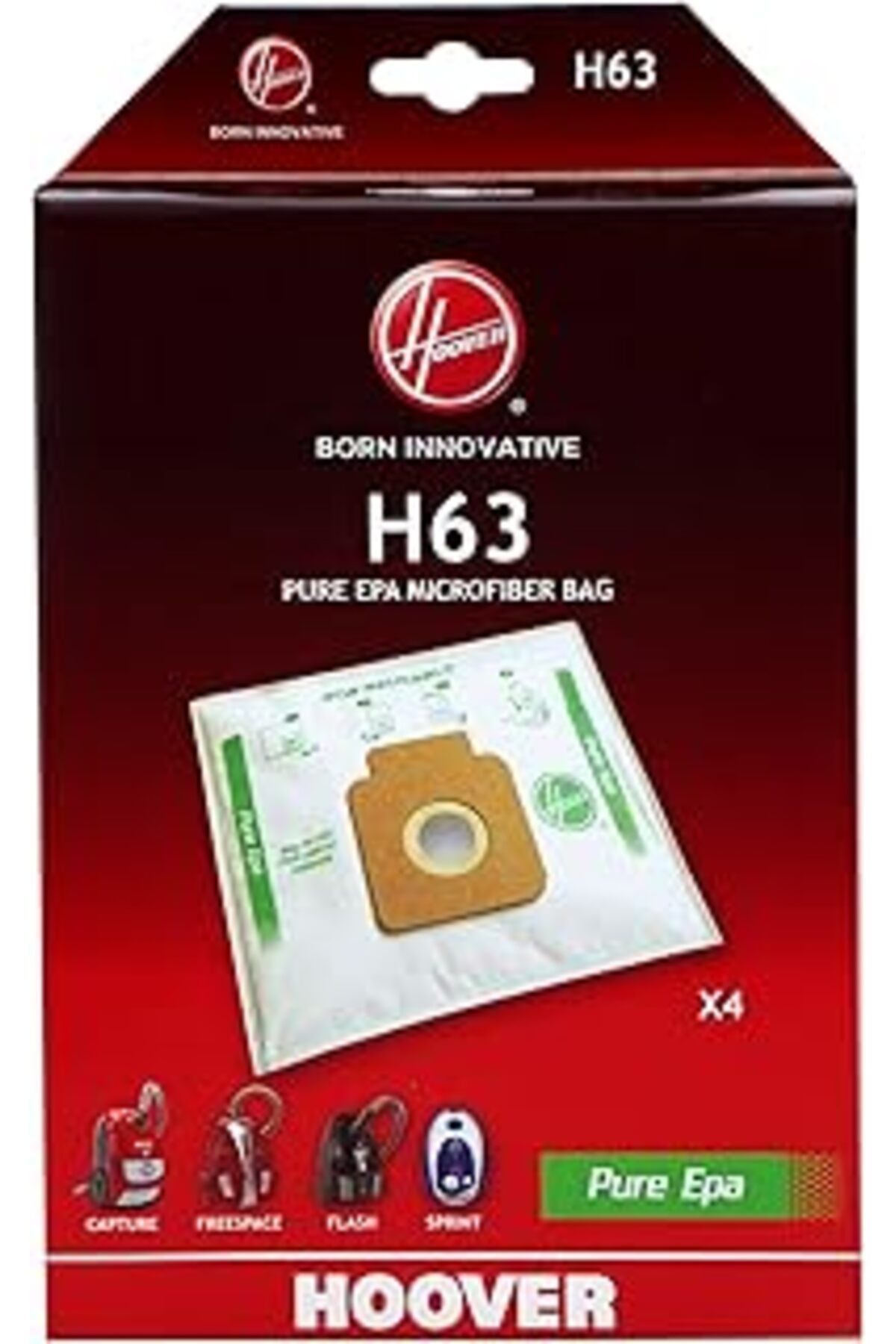 karadağsb Hoover H63 Freespace Mikrofiber Torbalar (X4)