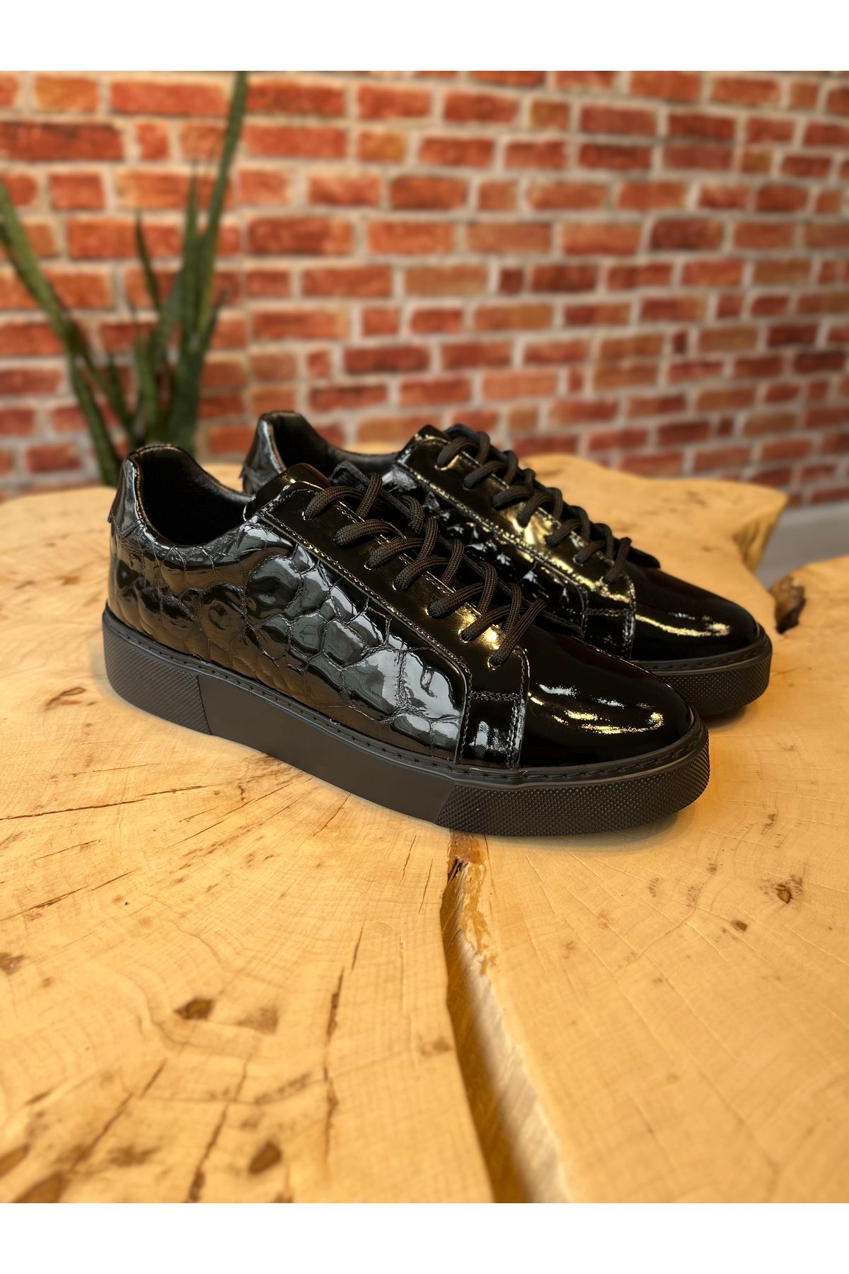 Refredo shoes Hakiki deri deri , Eva taban kroko casual ayakkabı