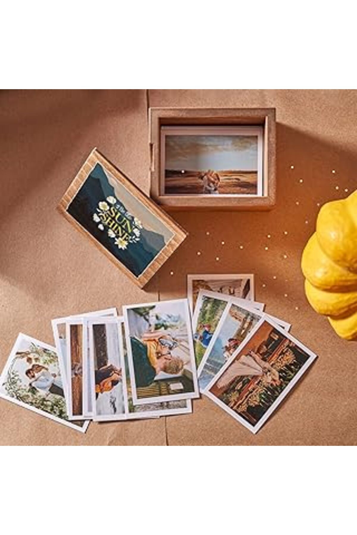 Mu Art Be The Sun Shine Mottolu Ahşap Fotoğraf Kutusu