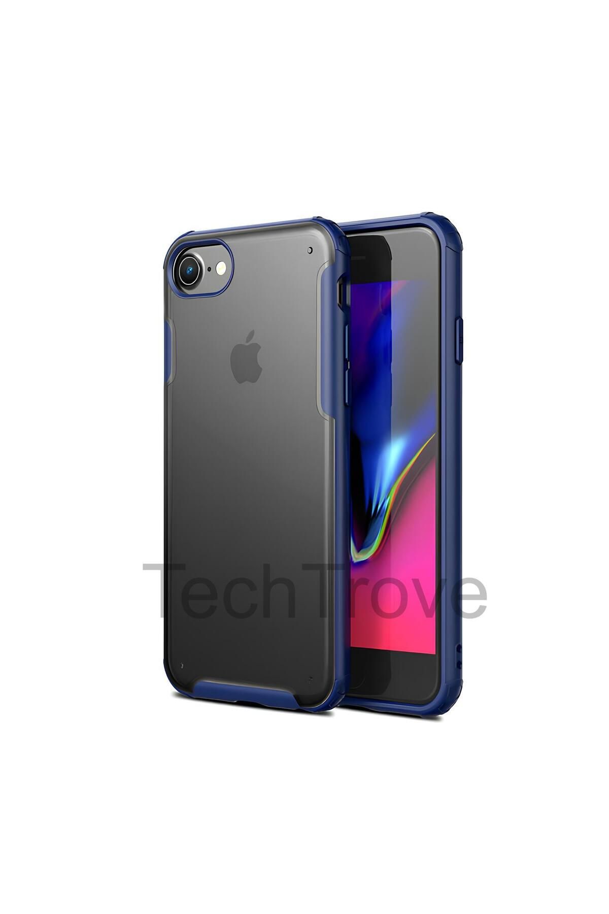 TechTrove Apple iPhone SE 2020 Kılıf Extra Korumalı Arkası Şeffaf Slikon Kapak