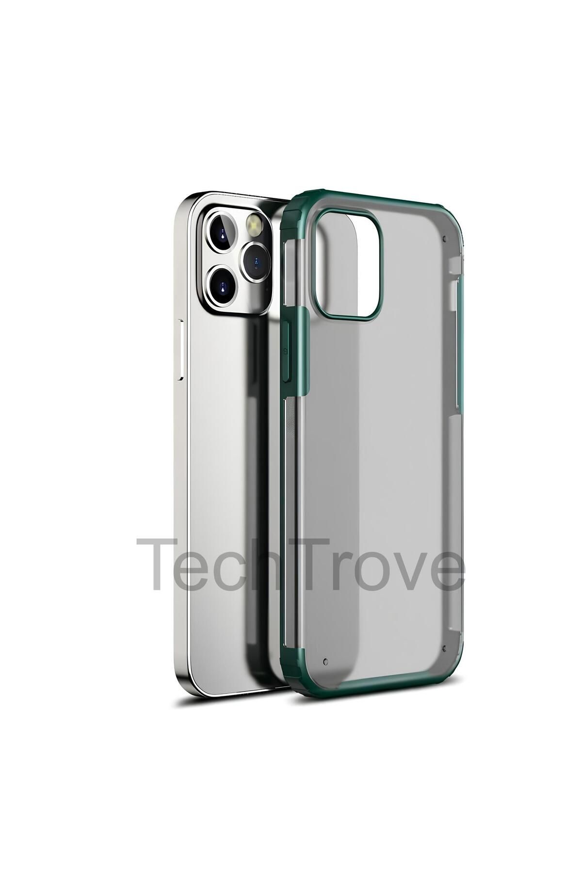 TechTrove Apple iPhone 12 Pro Kılıf Extra Korumalı Arkası Şeffaf Slikon Kapak