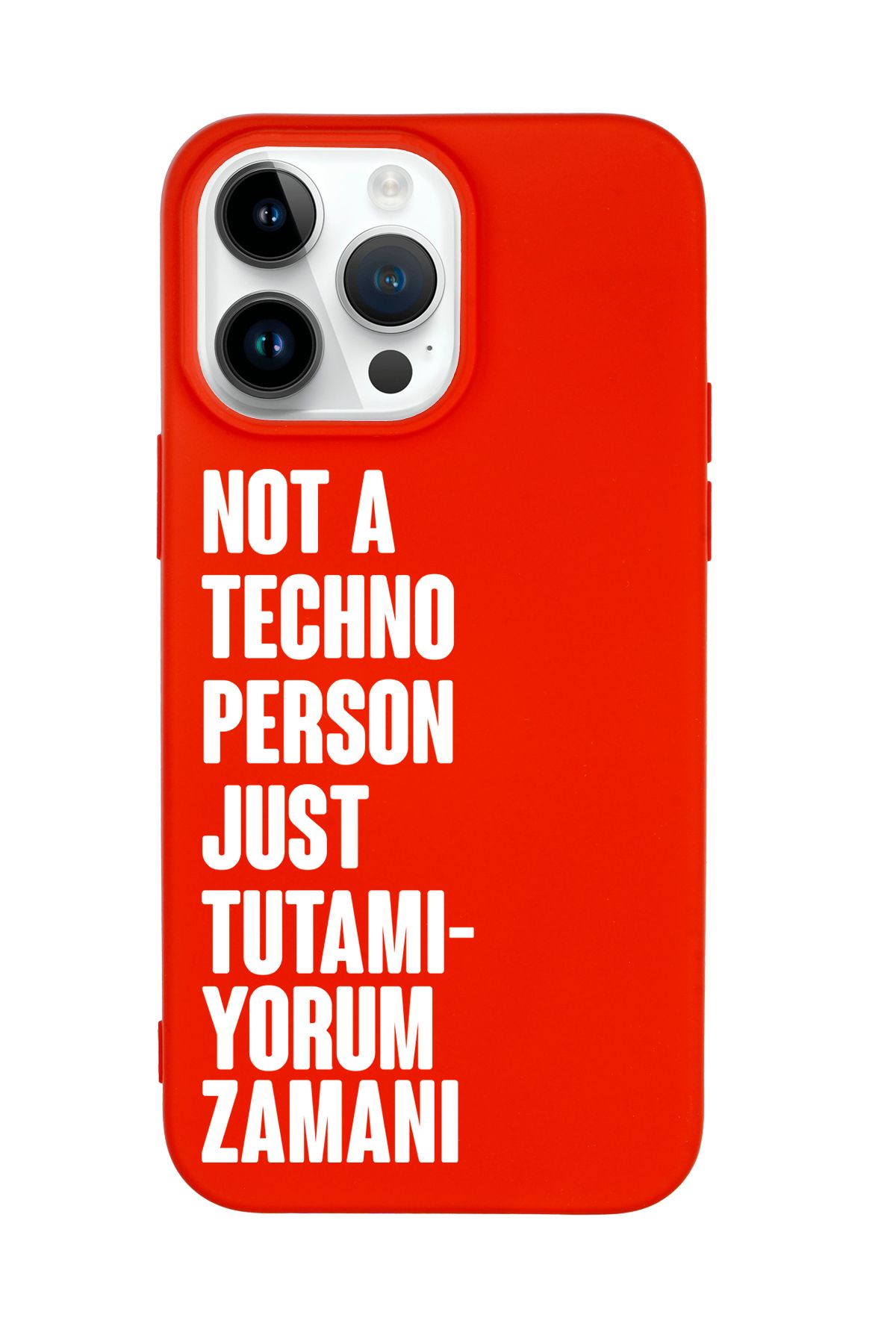 mooodcase iPhone 15 Pro Uyumlu Not Techno Person Just Tutamıyorum Zamanı Desenli Telefon Kılıfı