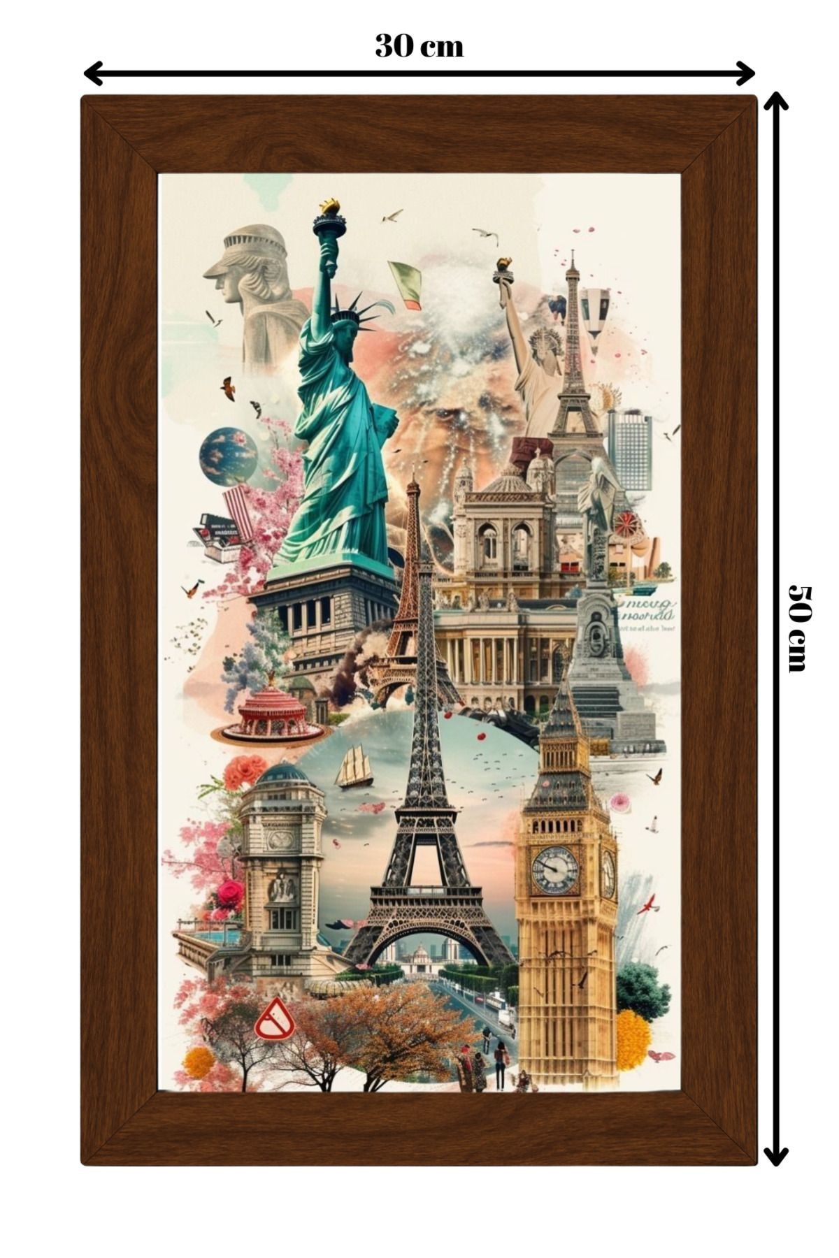ColorCraft SERAMİK ÜZERİNE AHŞAP ÇERÇEVELİ 30x50cm TABLO NO:113