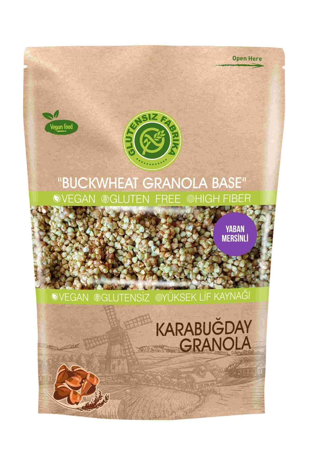 GLUTENSİZ FABRİKA Yabanmersinli Yulaf & Karabuğday Granola 300 gram
