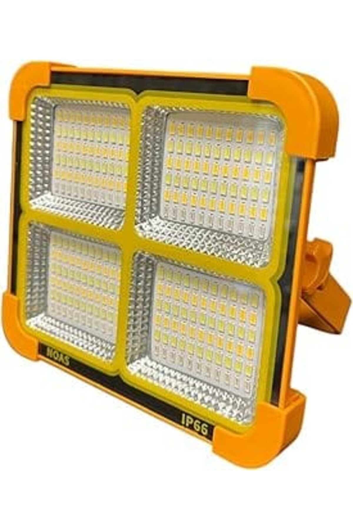 Pazarcan Elektrikürünleri Portatif Solar Led Projektör 200W Güneş Enerjili Seyyar Led Işık Ip66 Taşınabilir