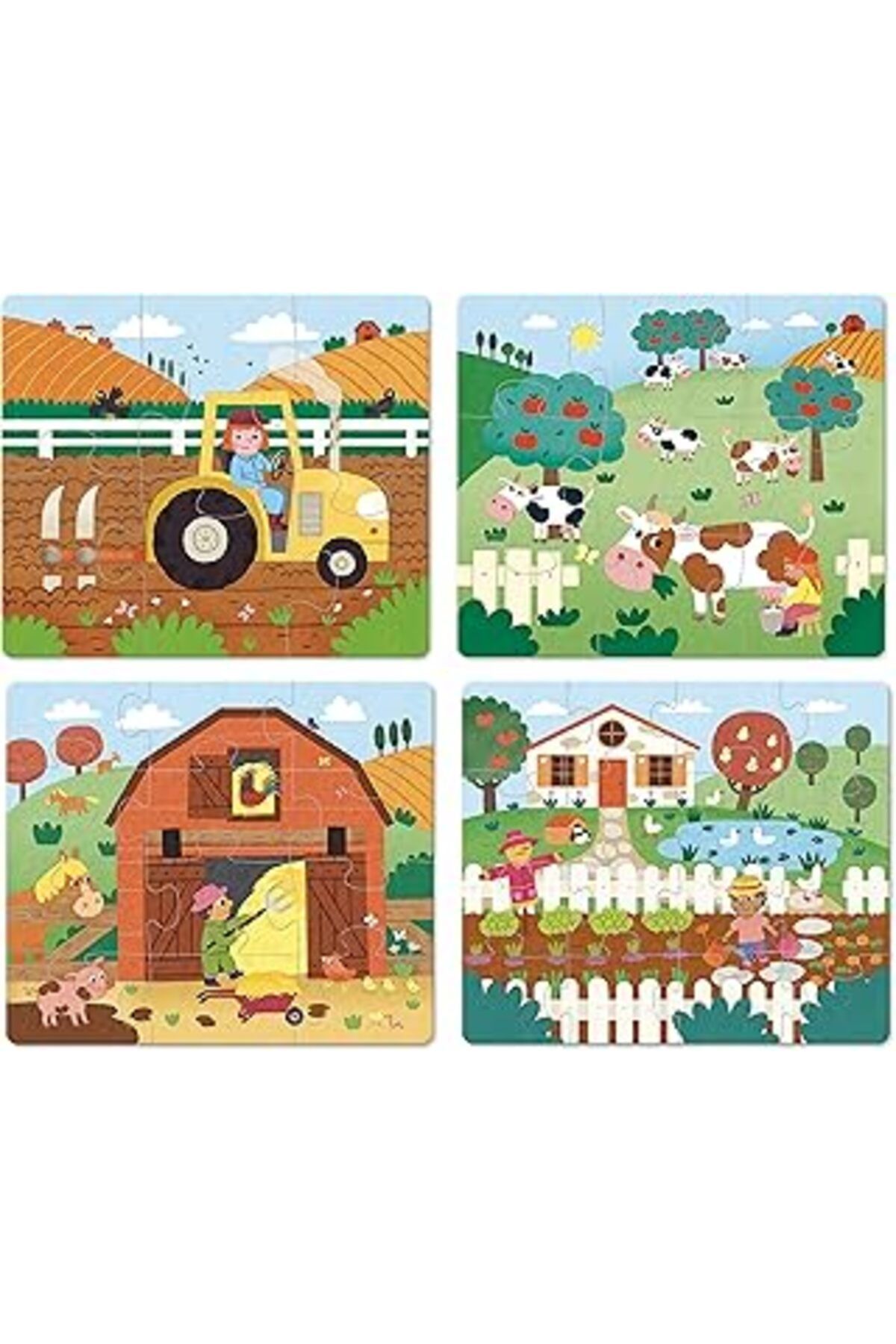 karadağsb Vilac Farm Evolutive Puzzle Çiftlik Evrimsel Puzzle, 4 Farklı Tasarım