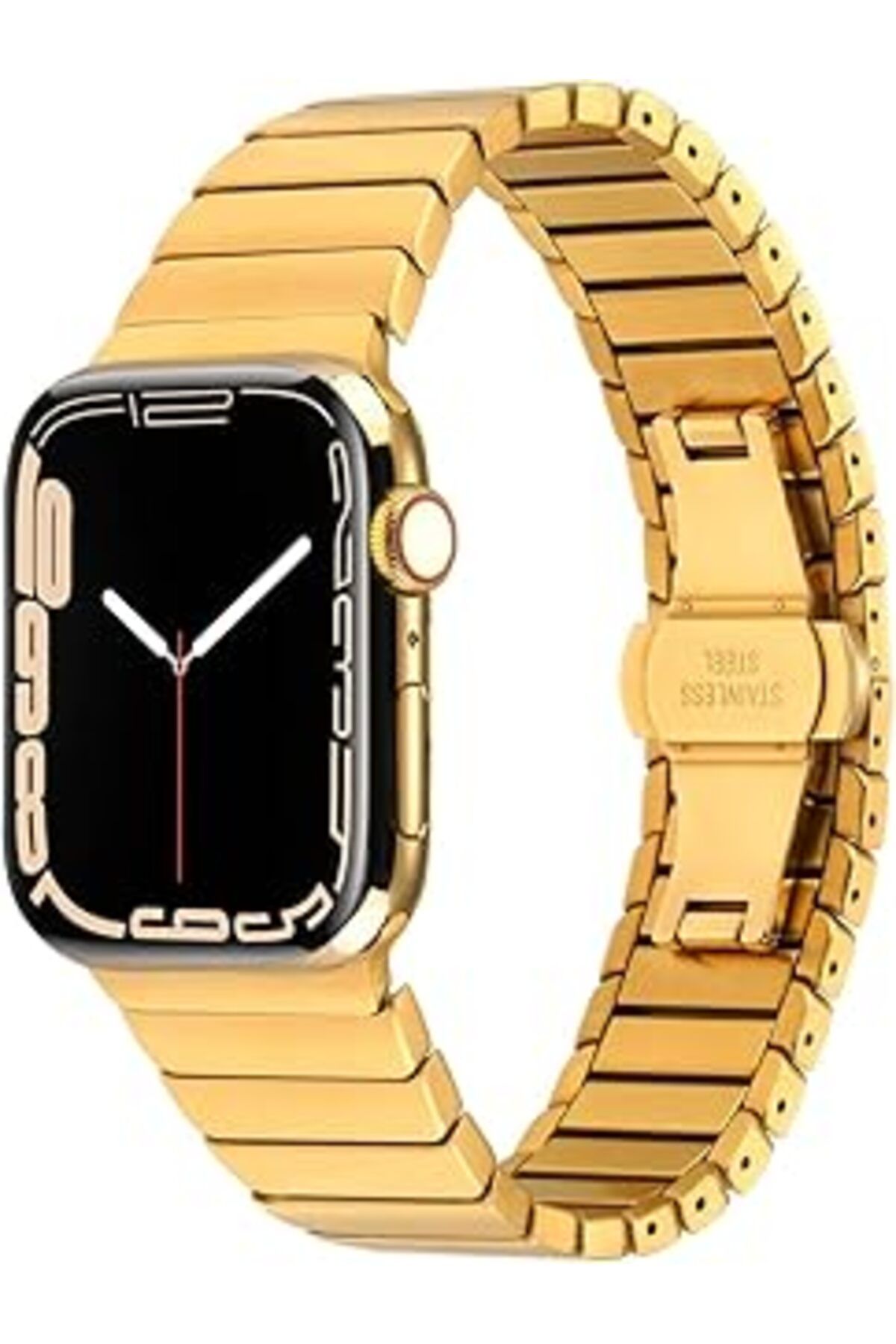 karadağsb Zore Apple İle Uyumlu Watch 38Mm/40Mm Kordon Krd-79 Metal Strap Kayış Gold