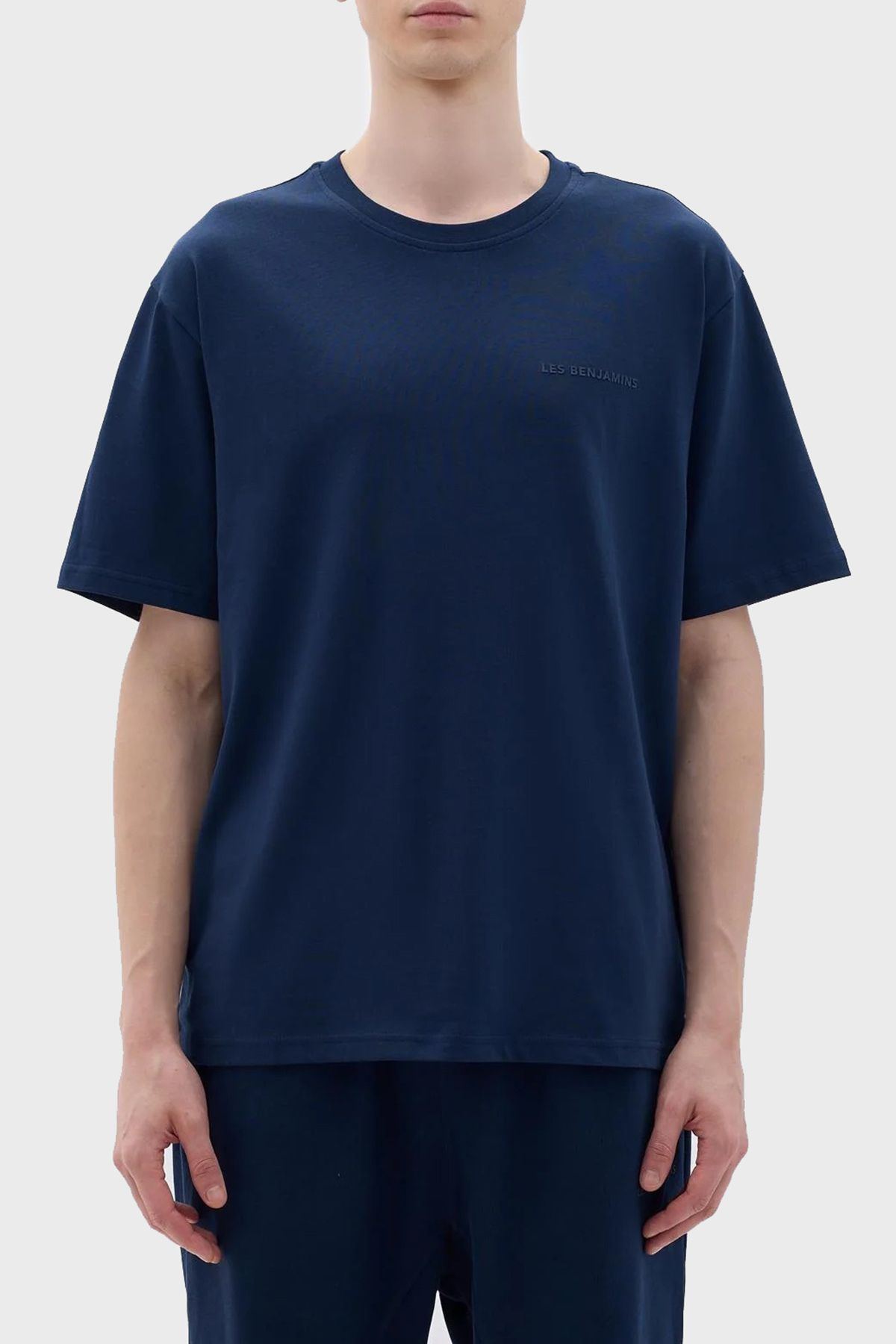 LES BENJAMINS Pamuklu Oversize Bisiklet Yaka T Shirt Erkek T SHİRT LB23FWCLAMUTS