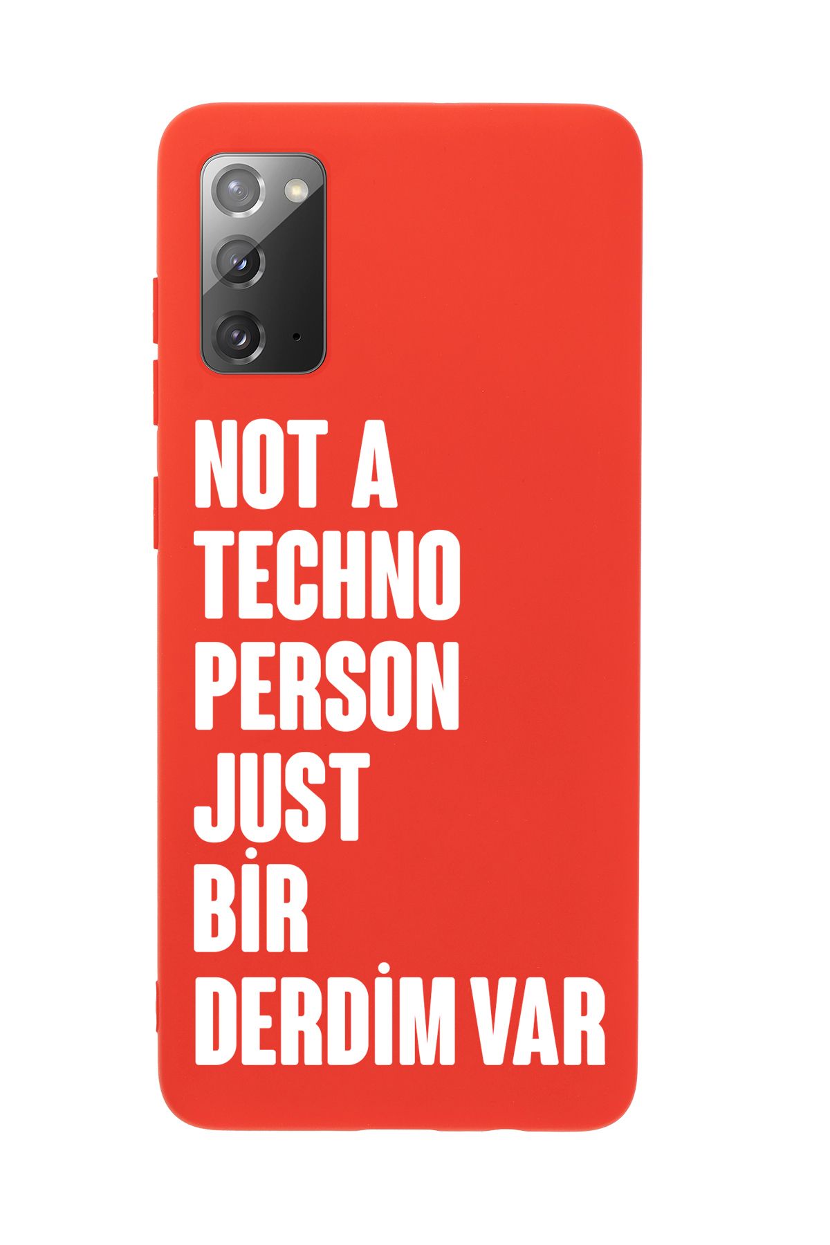 mooodcase Samsung Note 20 Uyumlu Not Techno Person Just Bir Derdim Var Desenli Telefon Kılıfı