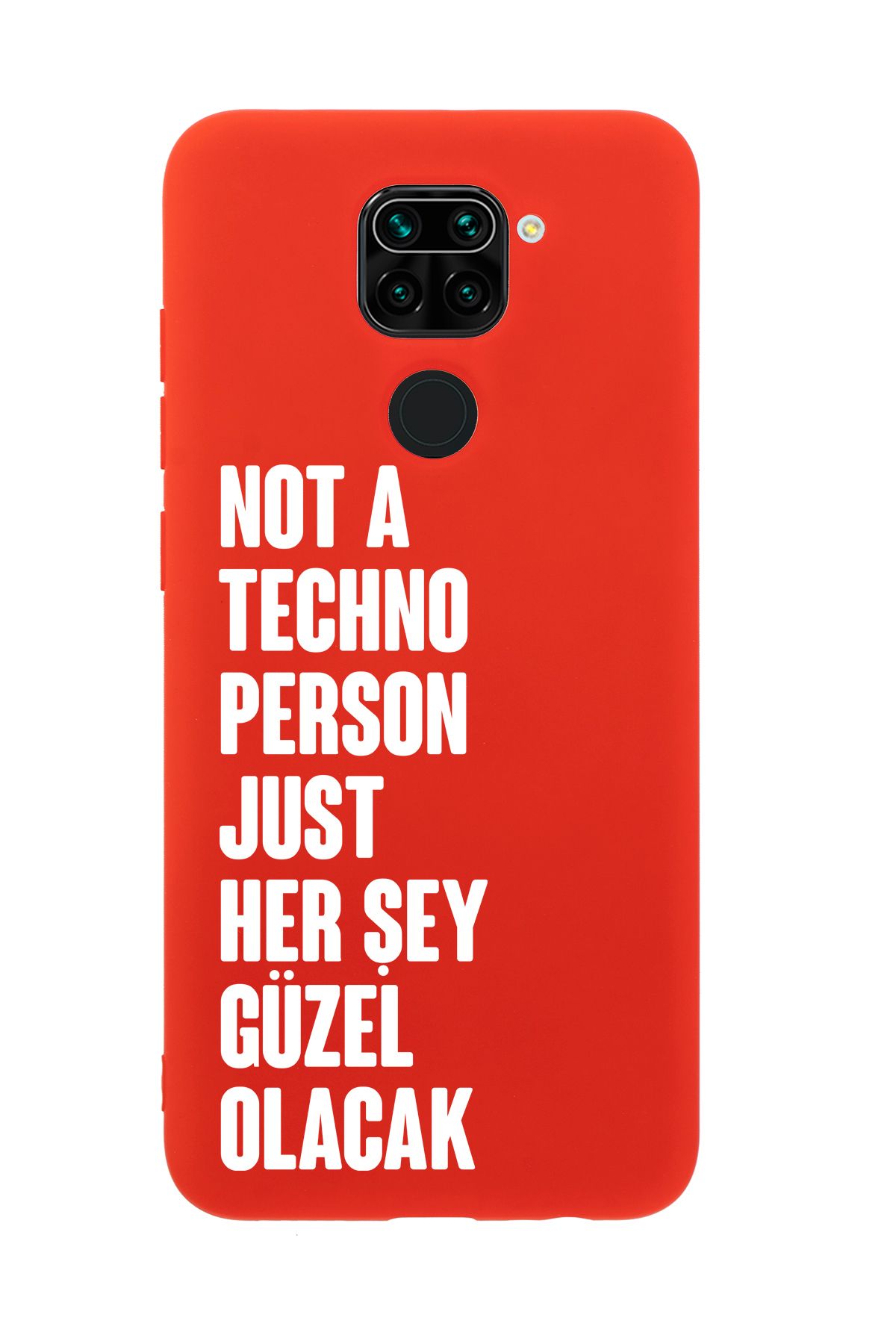 mooodcase Redmi Note 9 Uyumlu Not Techno Person Just Her Şey Güzel Olacak Desenli Telefon Kılıfı