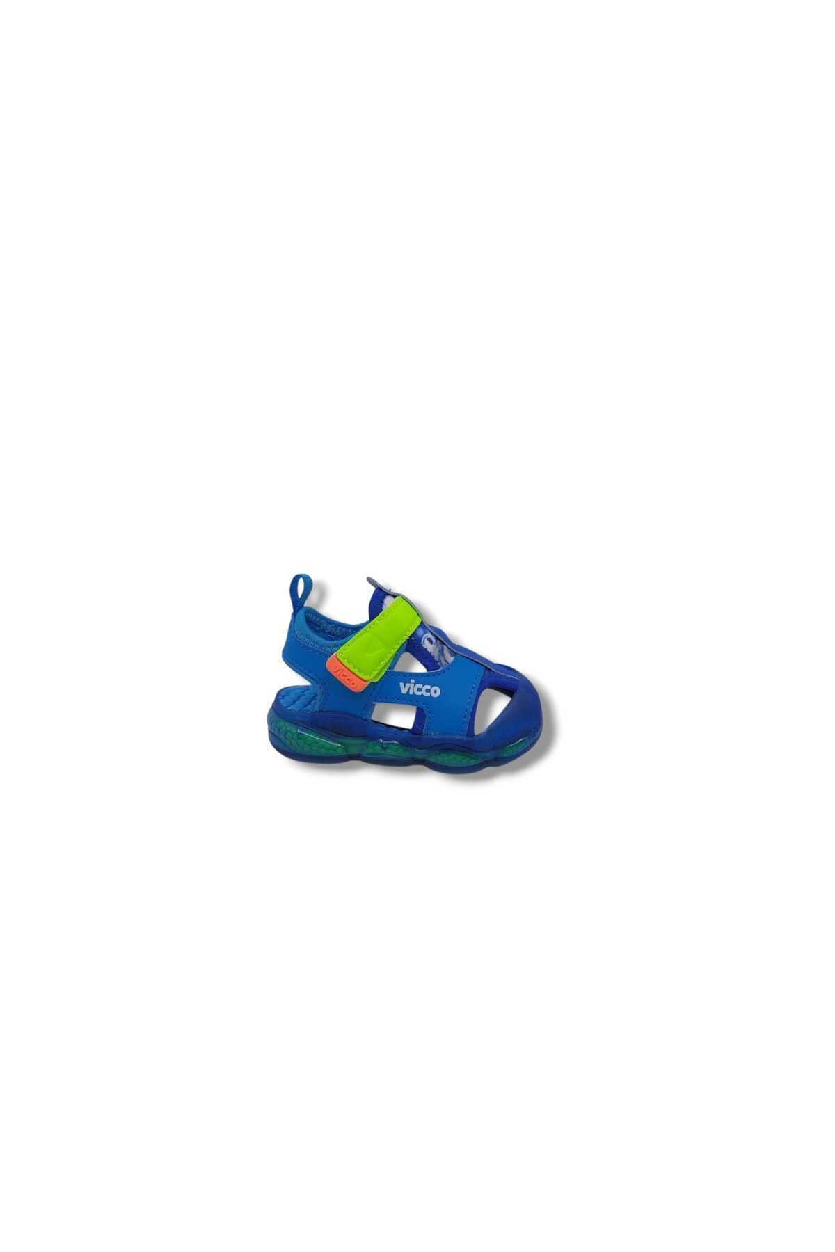 Vicco Live İlk Adım Bebek Saks Mavi Işıklı Sandalet Ayakkabı