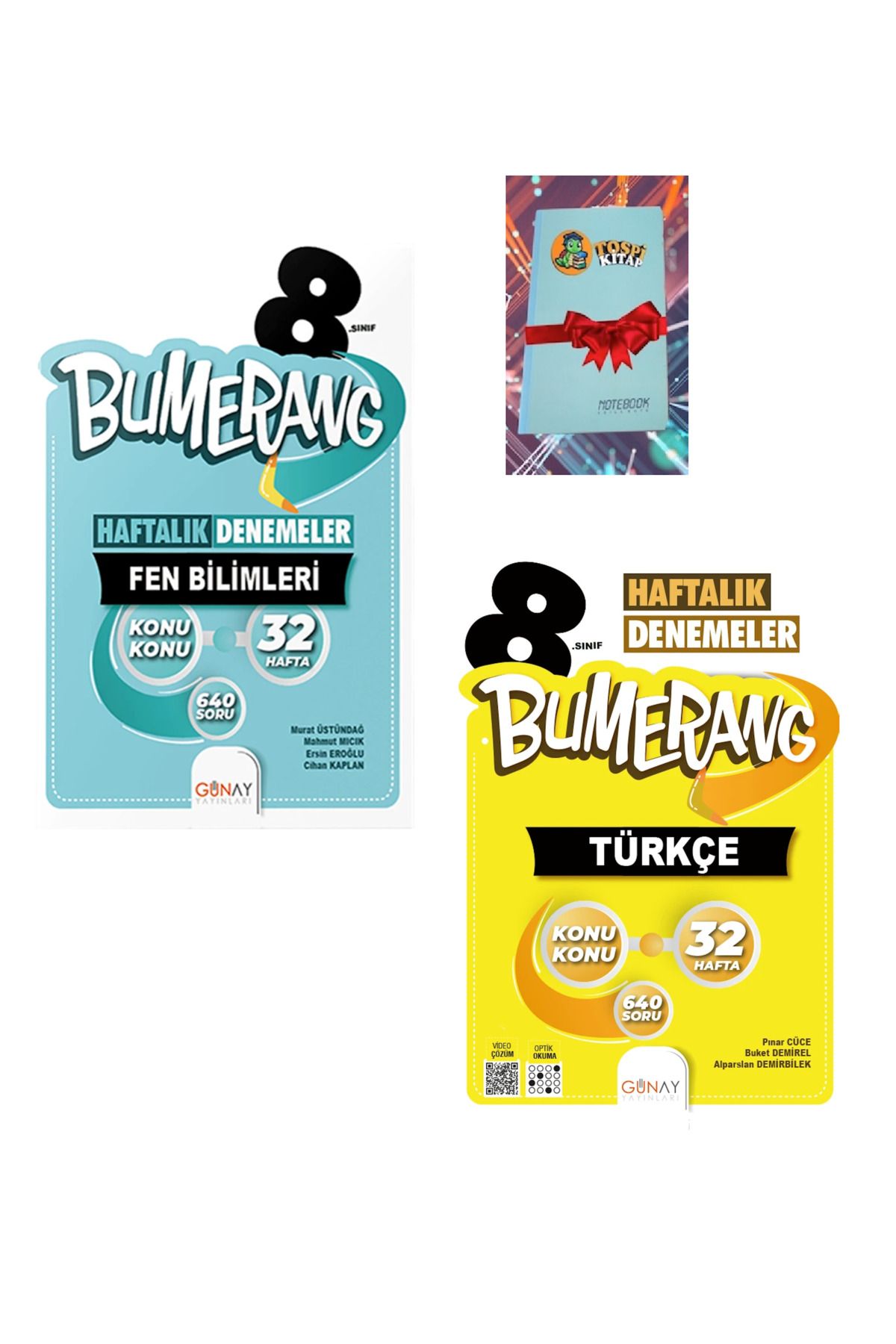 Günay Yayınları 8.Sınıf Bumerang 32’lik Haftalık FEN BİLİMLERİ + TÜRKÇE Denemeleri (NOT DEFTERİ HEDİYE)