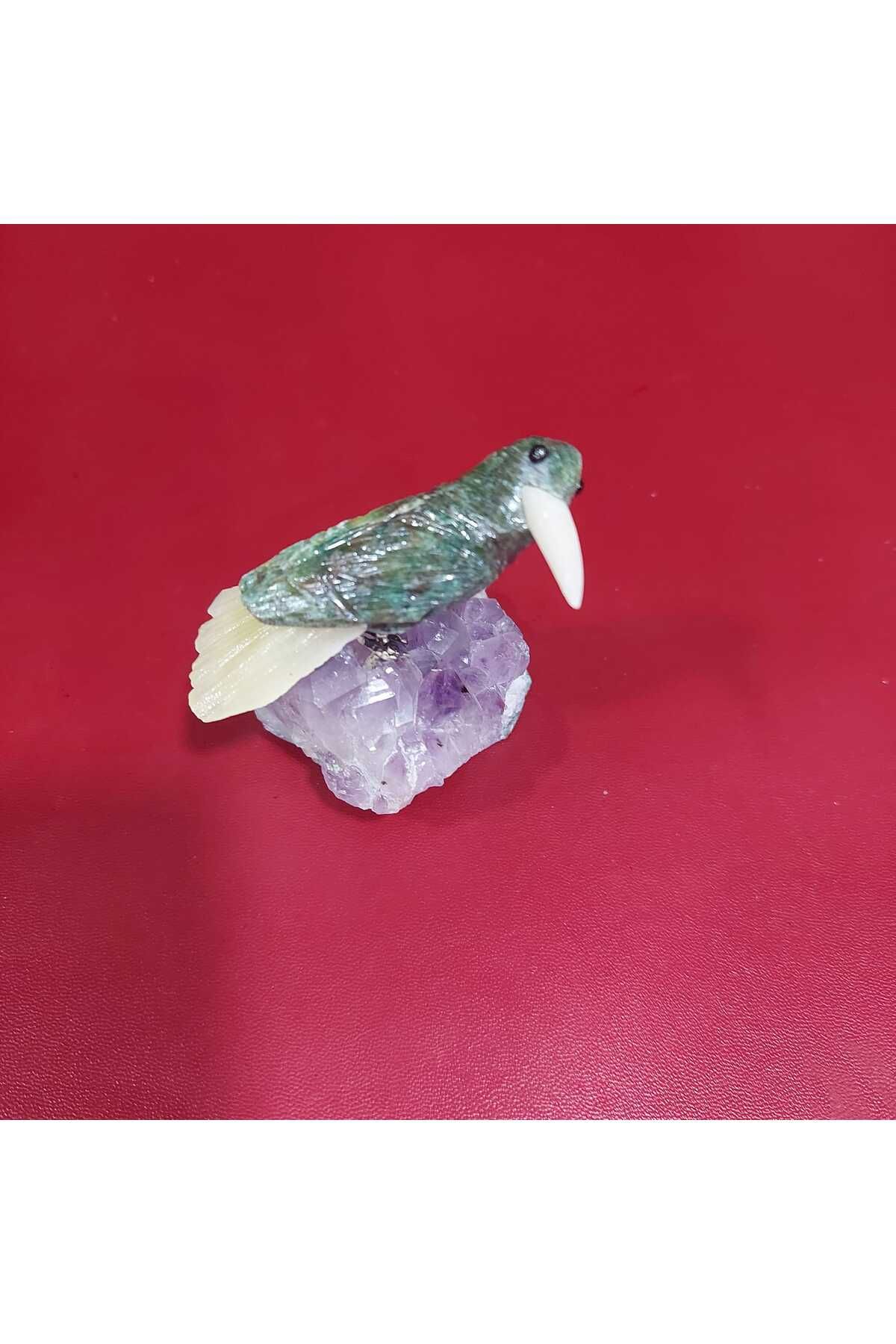 esdekor Amethyst Kuş Biblo Hediyelik Yükseklik 8cm Genişlik 8cm 1 Adet