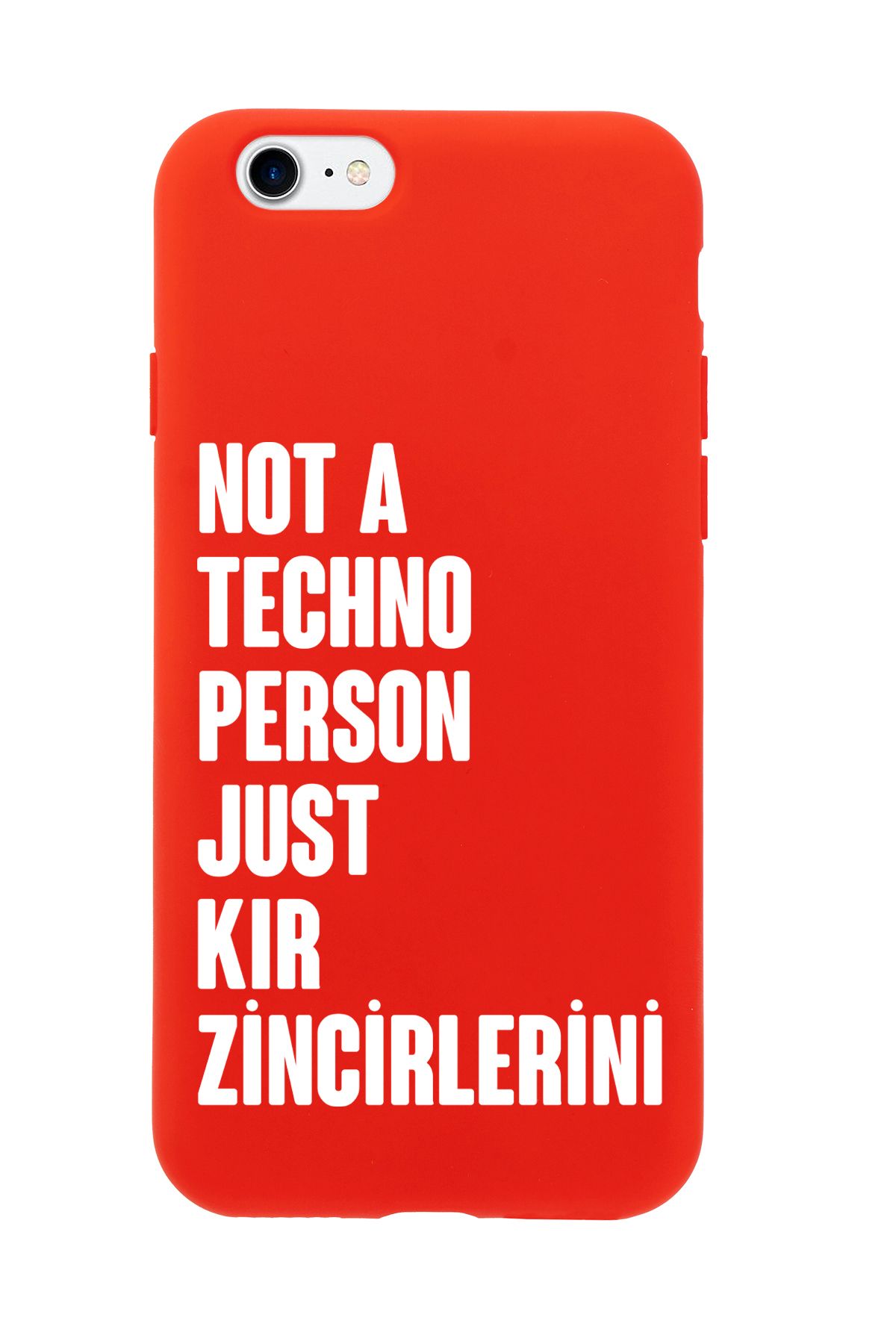mooodcase iPhone 7 / 8 / SE Uyumlu Not Techno Person Just Kır Zincirlerini Desenli Telefon Kılıfı