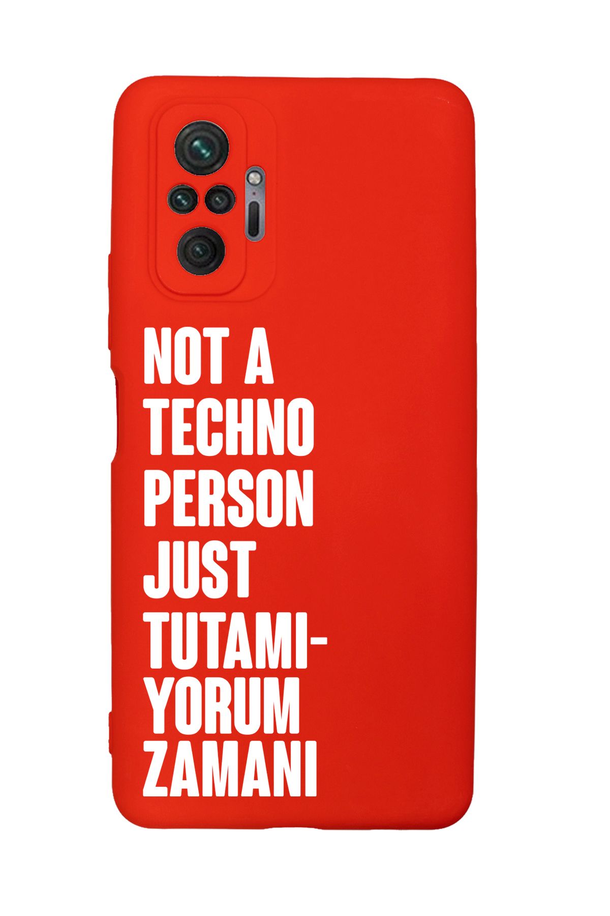 mooodcase Redmi Note 10 Pro Uyumlu Not Techno Person Just Tutamıyorum Zamanı Desenli Telefon Kılıfı