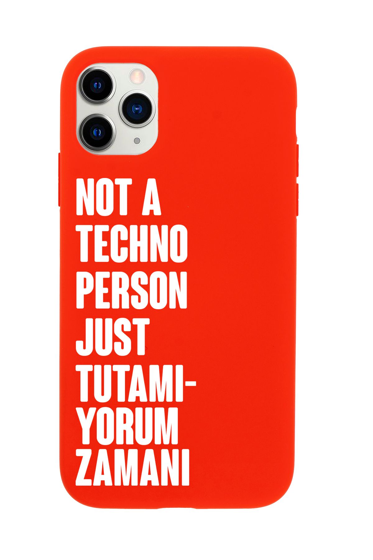 mooodcase iPhone 11 Pro Uyumlu Not Techno Person Just Tutamıyorum Zamanı Desenli Telefon Kılıfı