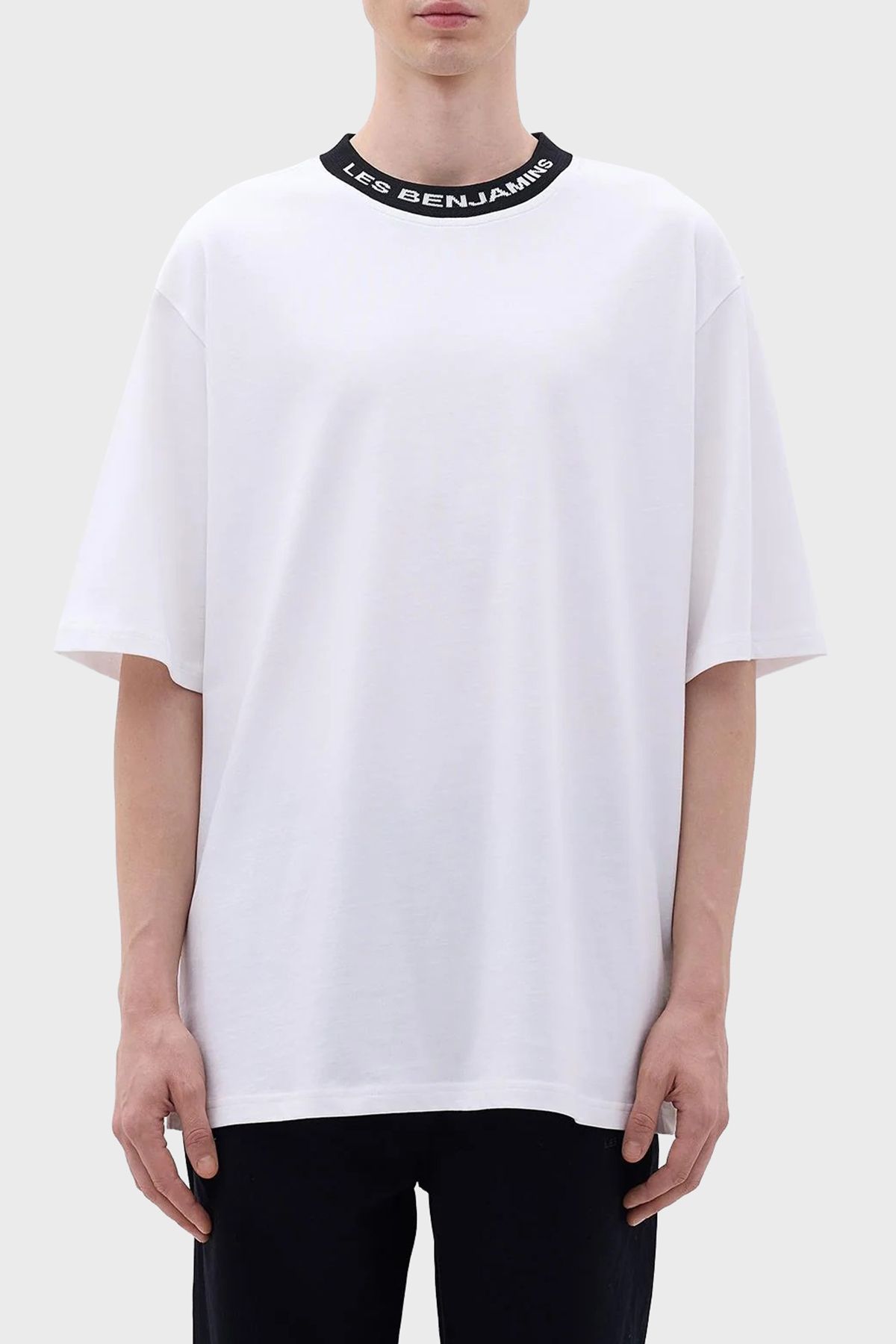 LES BENJAMINS Pamuklu Bisiklet Yaka Relaxed Fit T Shirt Erkek T SHİRT LB23FWCLAMUTS