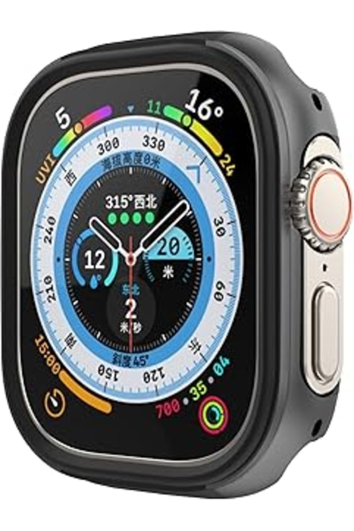 karadağsb Minesk Apple Watch Ile Uyumlu 45Mm Için Alüminyum Alaşım, Suya Dayanıklı Kılıf, Darbelere Ve Düşmel
