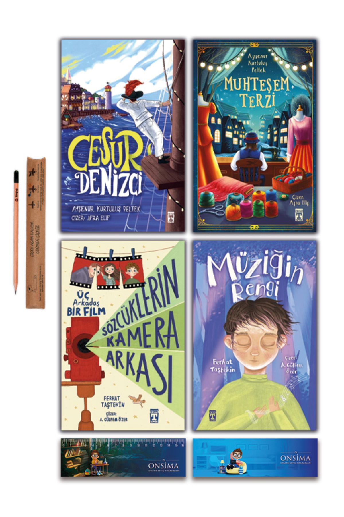İlk Genç Timaş Cesur Denizci - Müziğin Rengi - Sözcüklerin Kamera Arkası - Muhteşem Terzi Set 4 Kitap