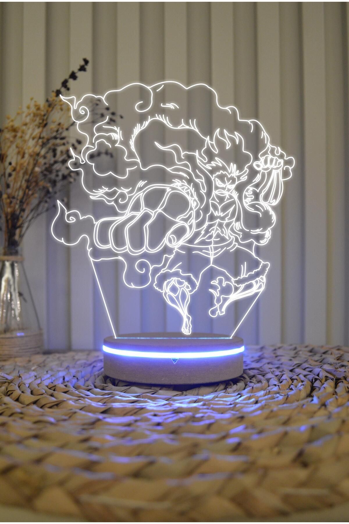 Yubi Design Luffy Gear 4 Snake Man , One Piece - 3 Boyutlu Rgb 16 Renk Dekoratif Lamba Hediye 3d