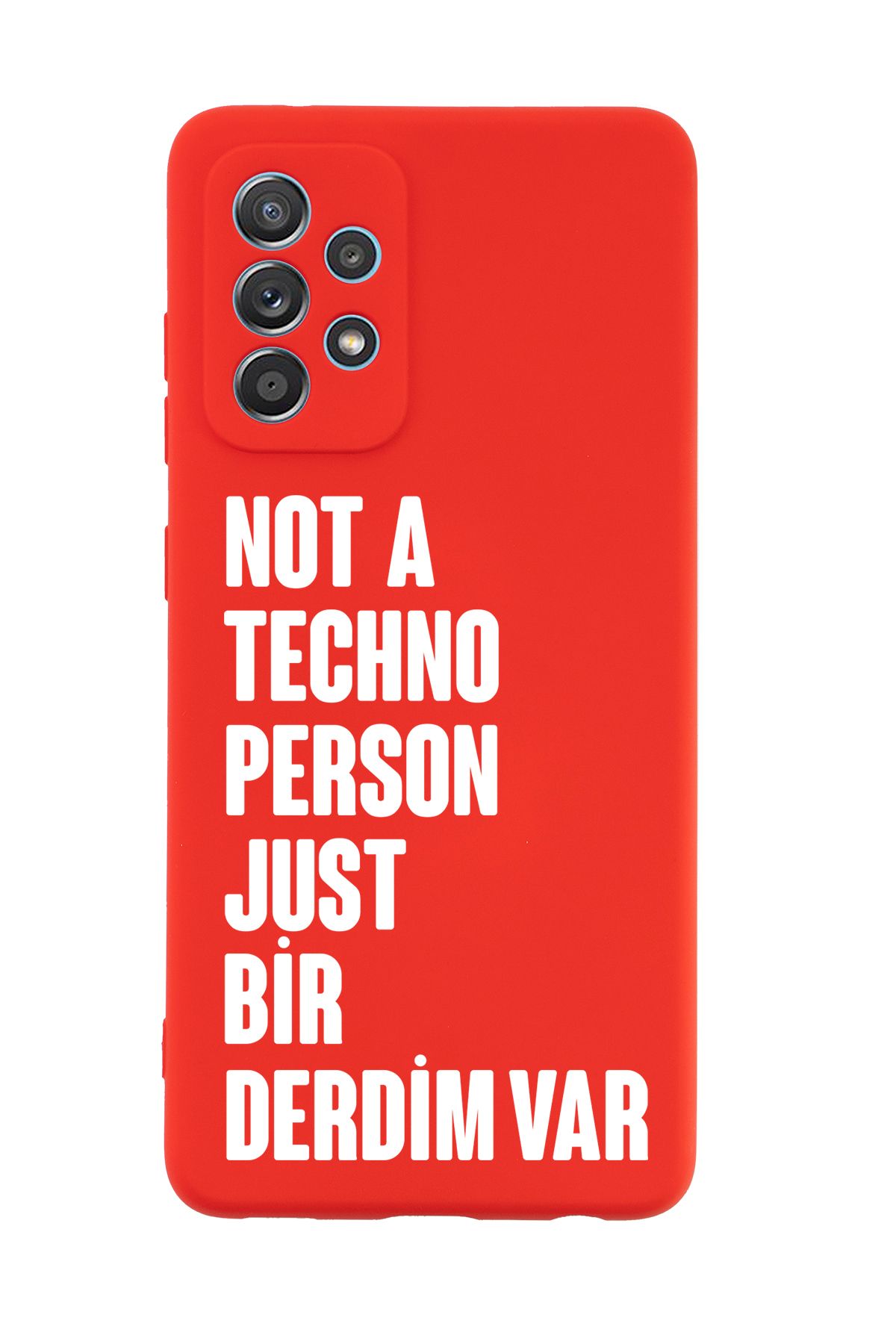 mooodcase Samsung A32 Uyumlu Not Techno Person Just Bir Derdim Var Desenli Telefon Kılıfı