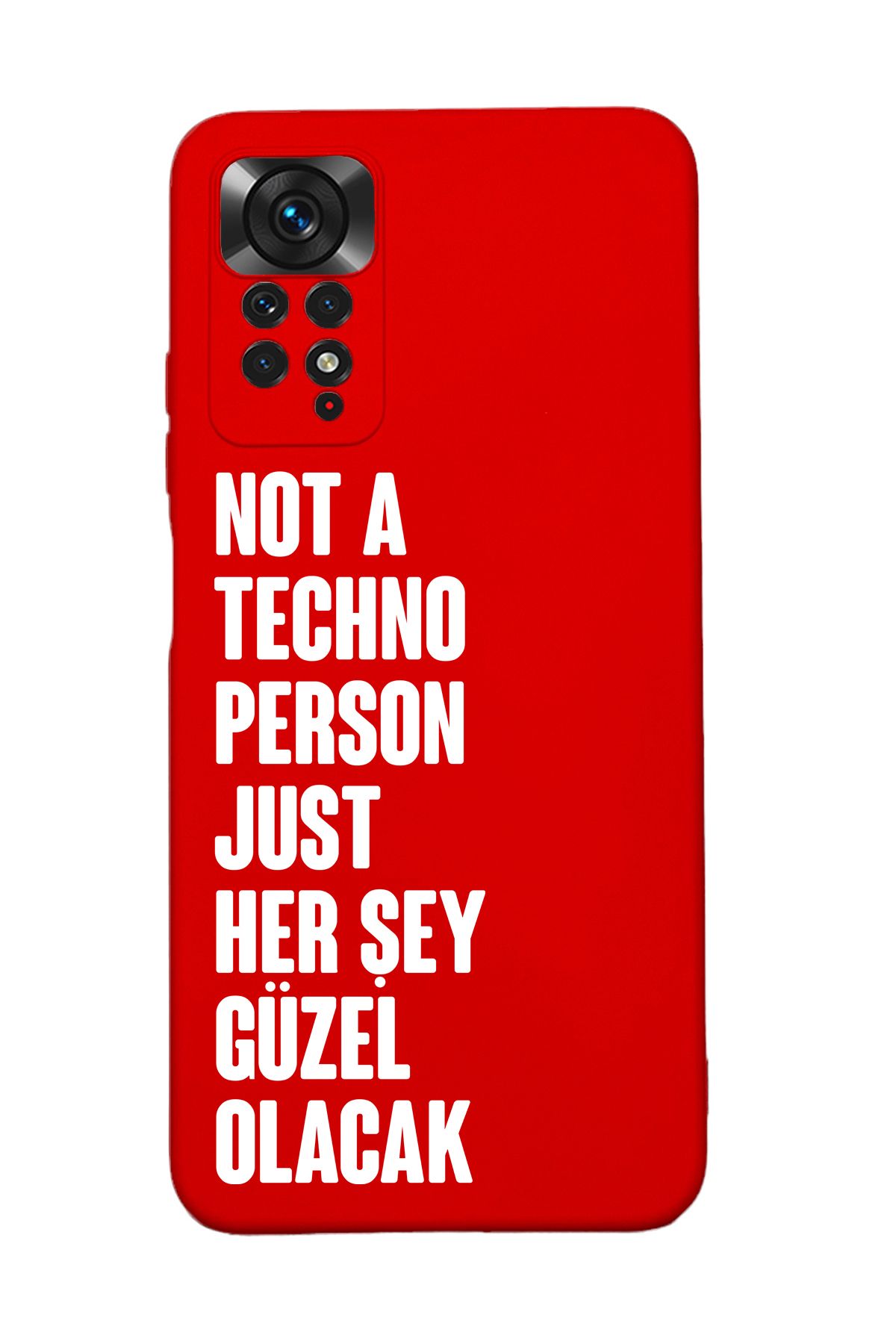 mooodcase Redmi Note 12 Pro Uyumlu Not Techno Person Just Her Şey Güzel Olacak Desenli Telefon Kılıfı