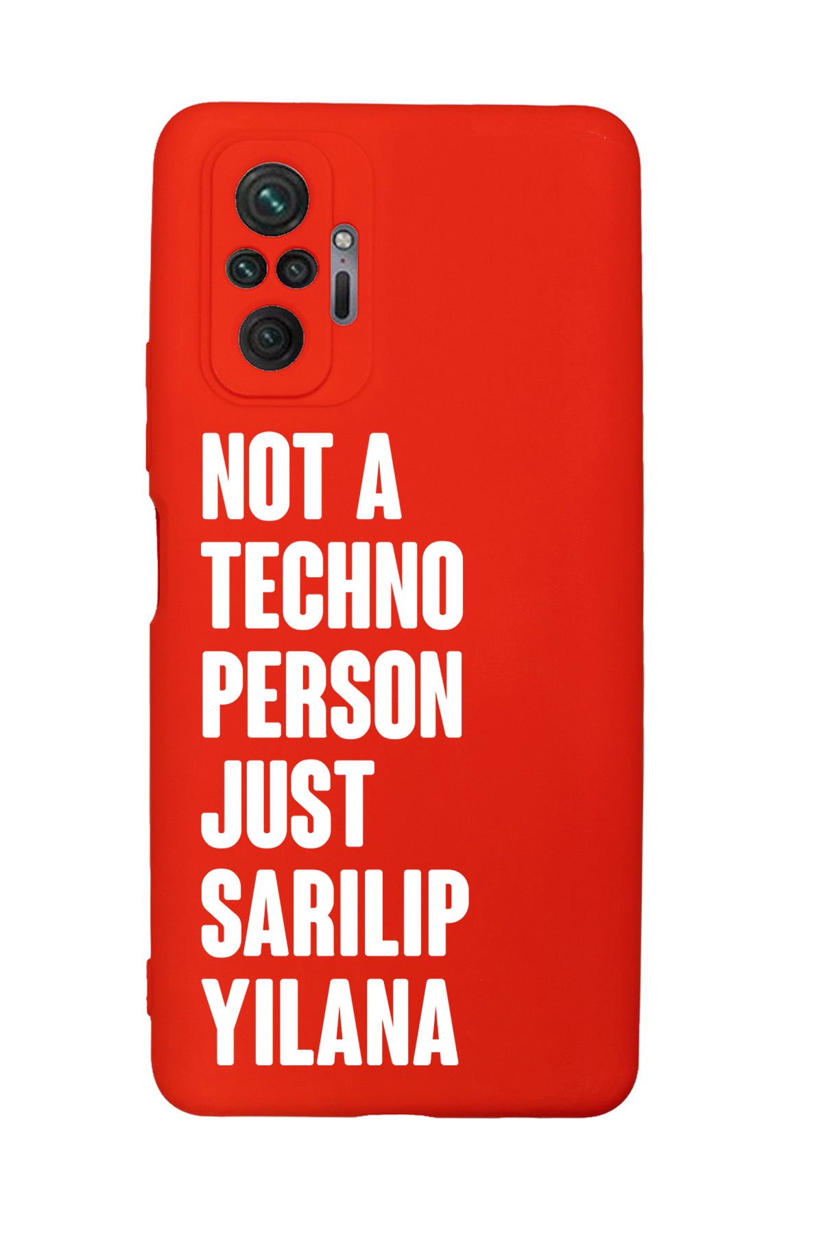 mooodcase Redmi Note 10 Pro Uyumlu Not Techno Person Just Sarılıp Yılana Desenli Telefon Kılıfı