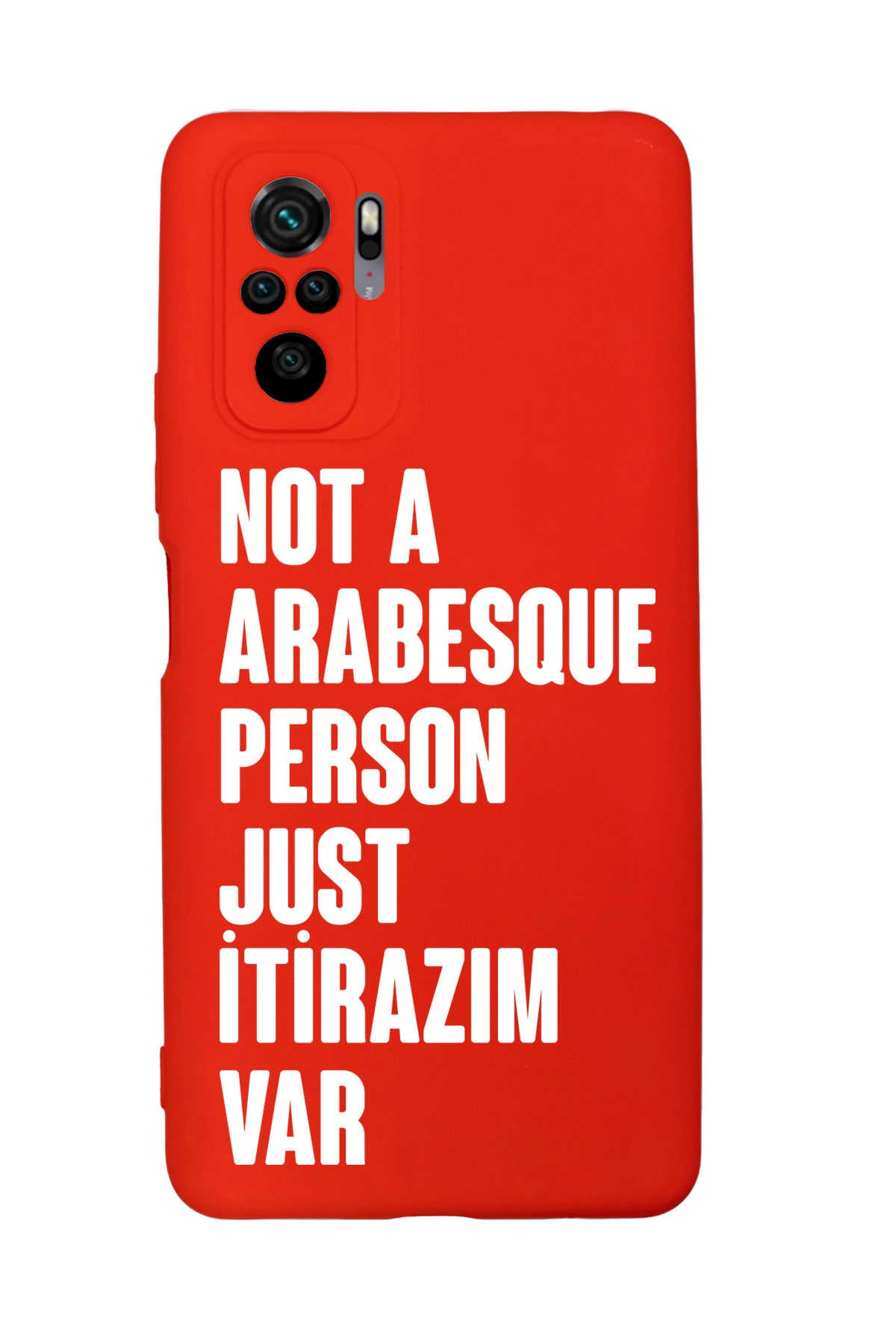 mooodcase Redmi Note 10 / 10s Uyumlu Not Arabesque Person Just İtirazım Var Desenli Telefon Kılıfı