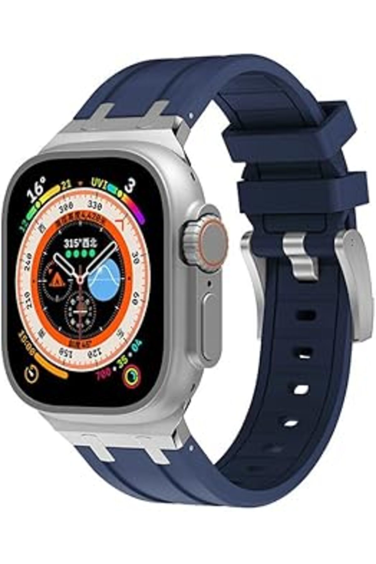 karadağsb Zore Apple İle Uyumlu Watch 42Mm Krd-89 Silikon Kordon Lacivert