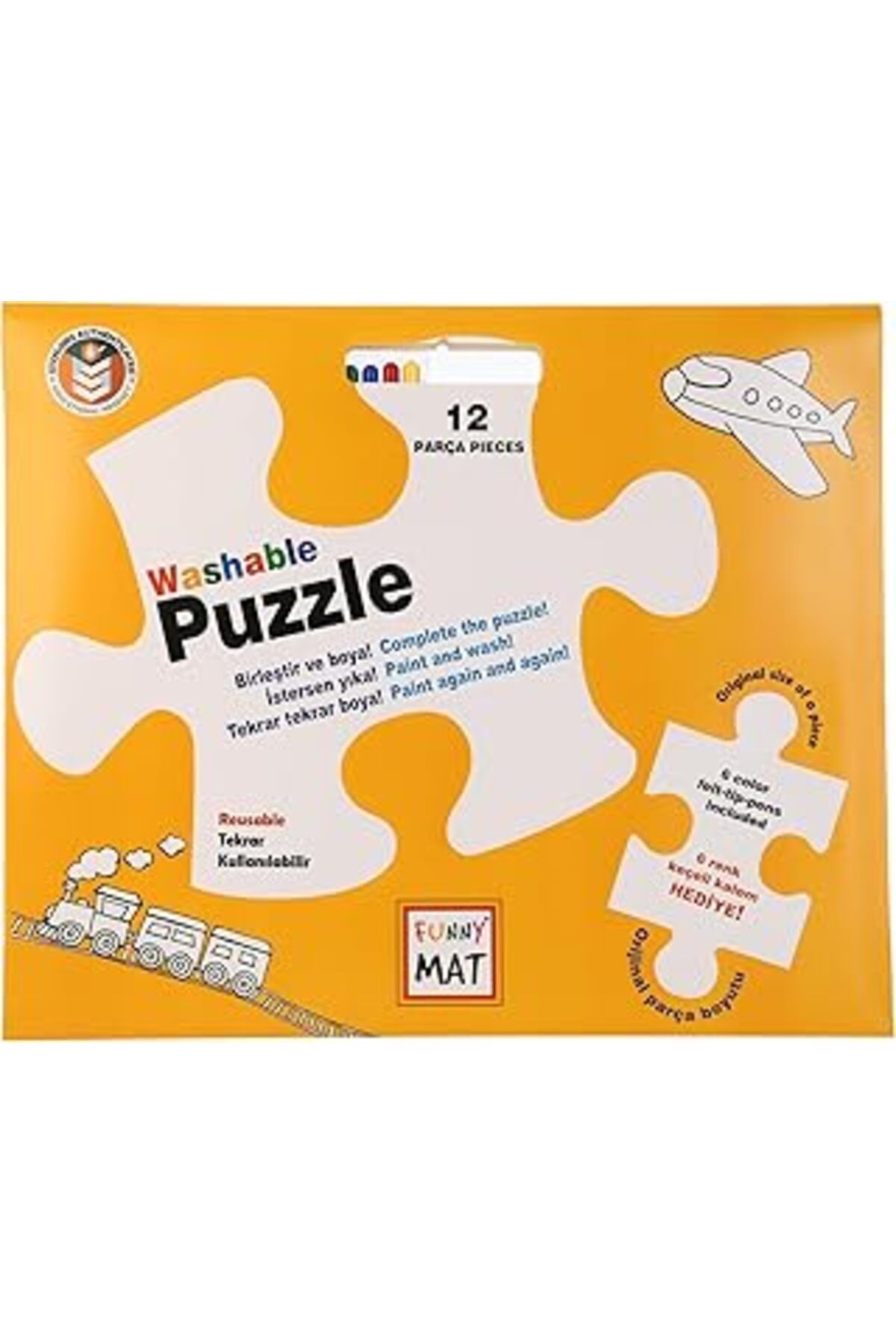 karadağsb Akademi Çocuk Funny Mat Washable Puzzle Taşıtlar