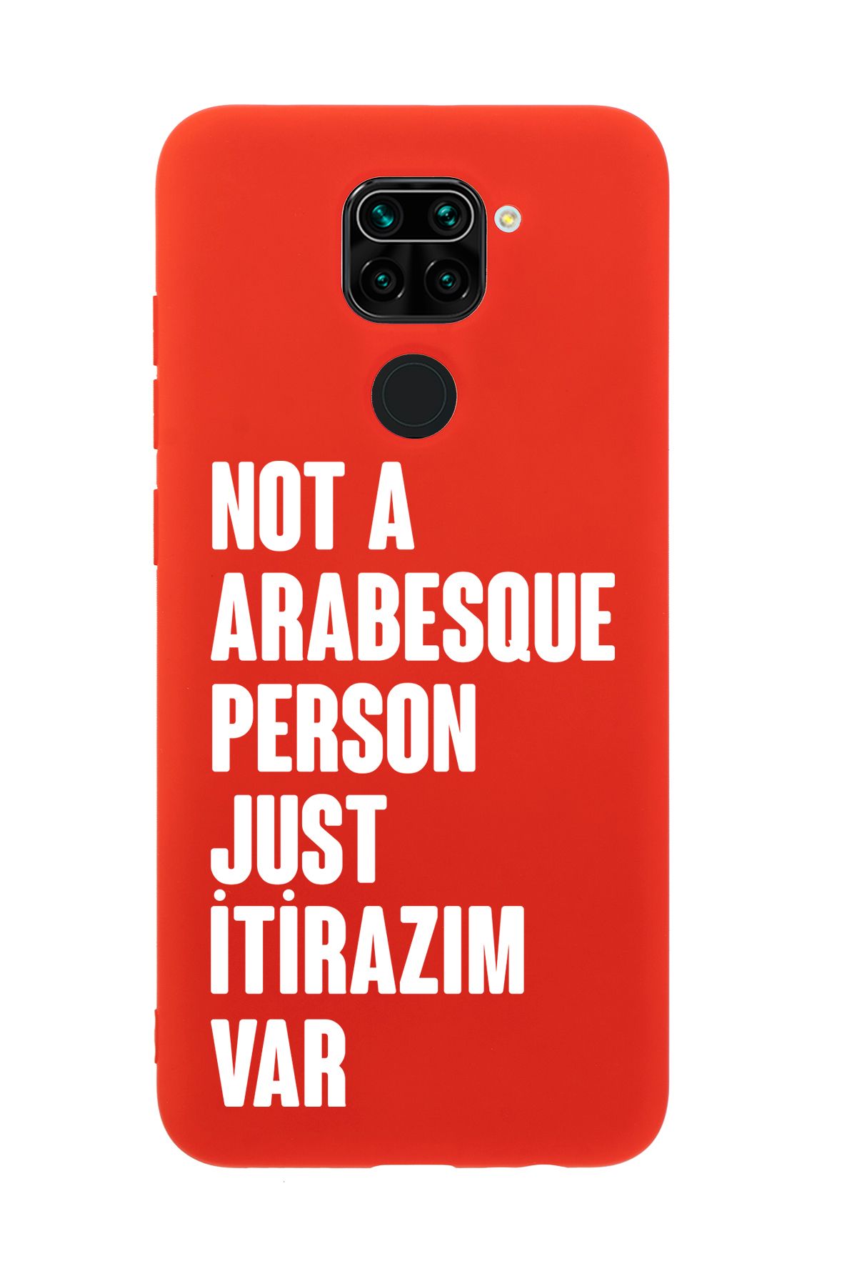 mooodcase Redmi Note 9 Uyumlu Not Arabesque Person Just İtirazım Var Desenli Telefon Kılıfı