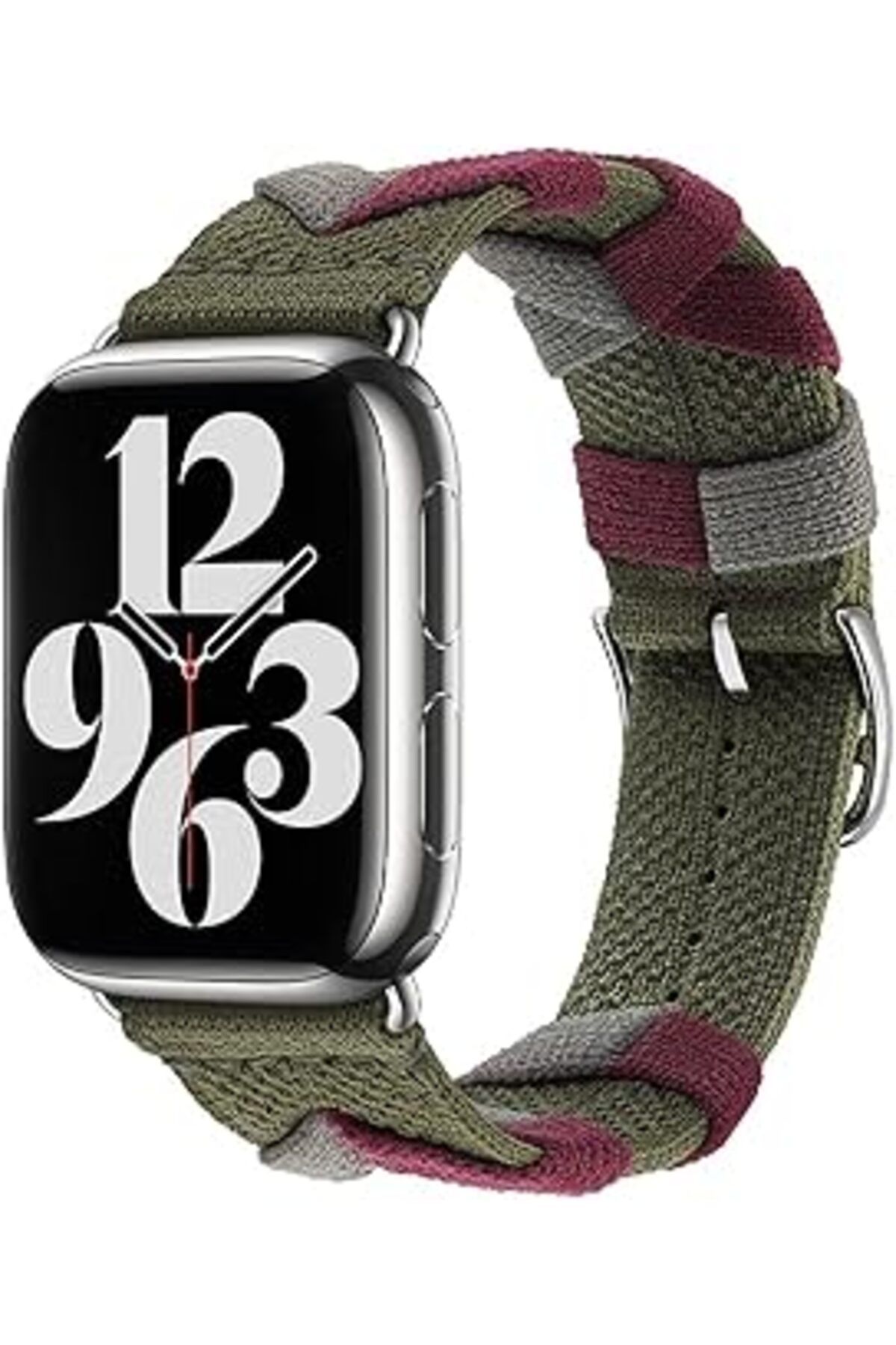 karadağsb Zore Apple İle Uyumlu Watch 38Mm/40Mm Krd-97 Sarmal Örgü Tasarımlı Kordon Haki