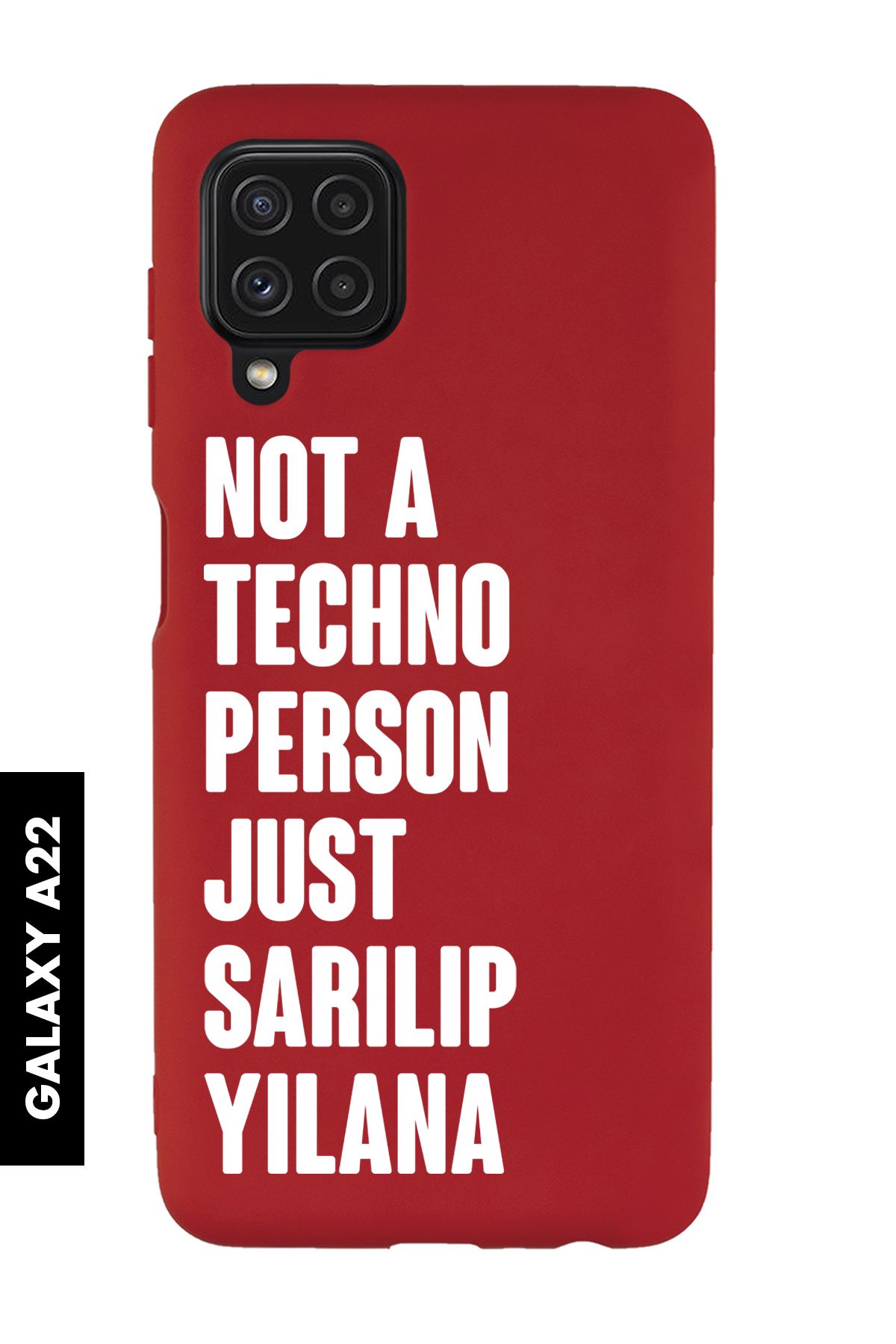 mooodcase Samsung A22 Uyumlu Not Techno Person Just Sarılıp Yılana Desenli Telefon Kılıfı