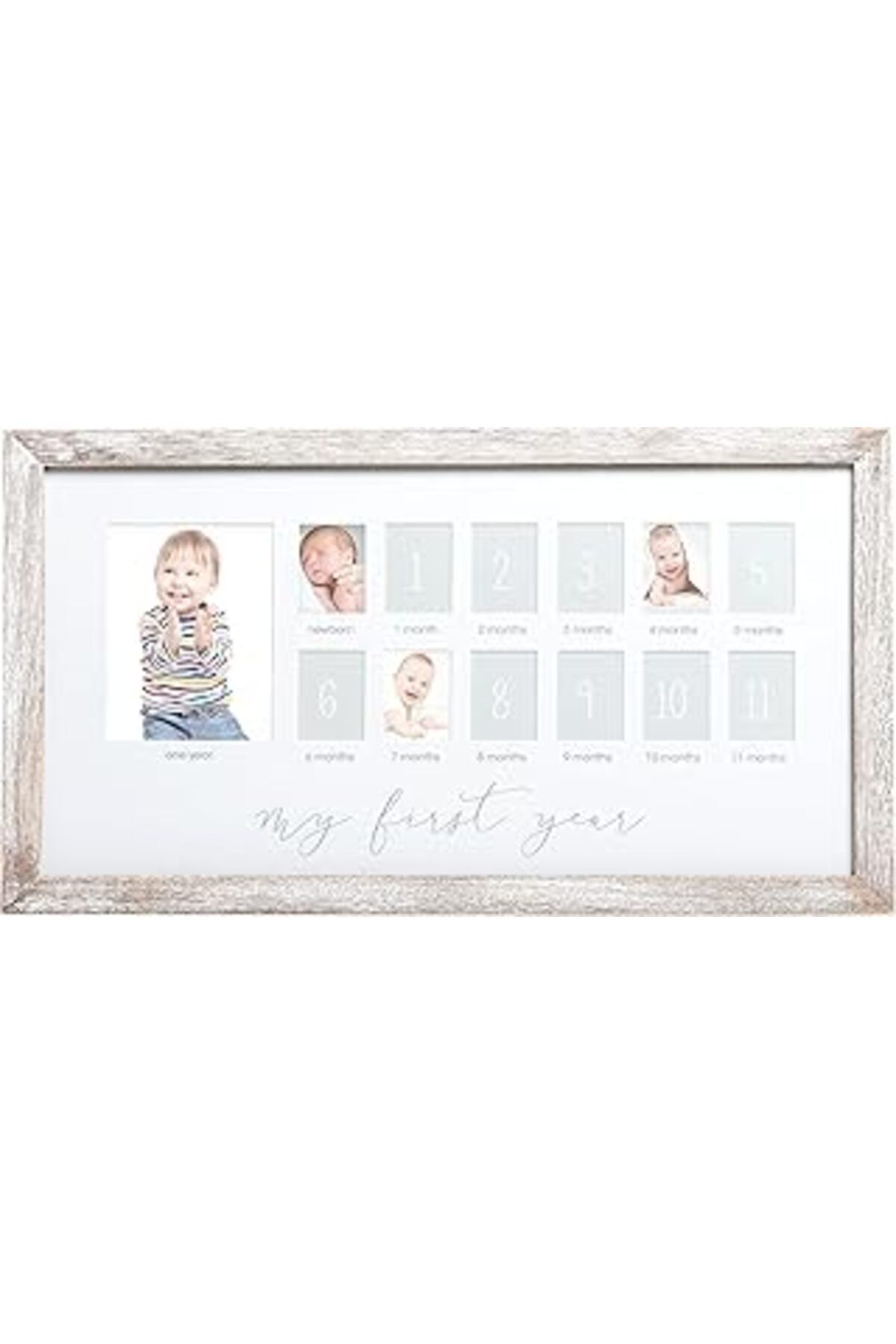 Roses Store Pearhead My First Year Fotoğraf Anları Bebek Hatıra Resim Çerçevesi, Bebeğin İlk Yıl Fotoğraf Çerçe