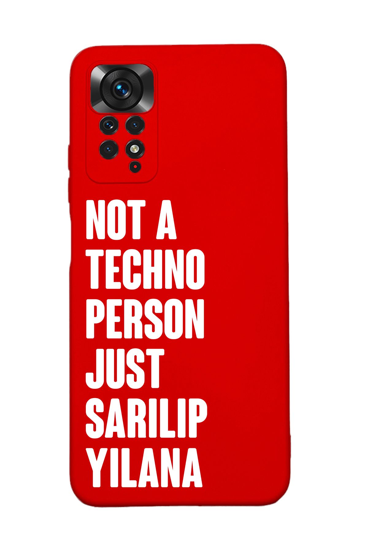 mooodcase Redmi Note 11 Uyumlu Not Techno Person Just Sarılıp Yılana Desenli Telefon Kılıfı