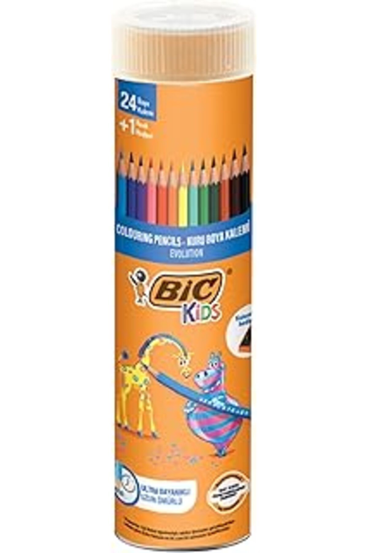 NZM TİCARET Kids Evolution Kuru Boya Kalemi 25'Li Metal Tüp , Kıymık Oluşturmaz, Çiğnemeye Karşı Dayanıklı, Kol