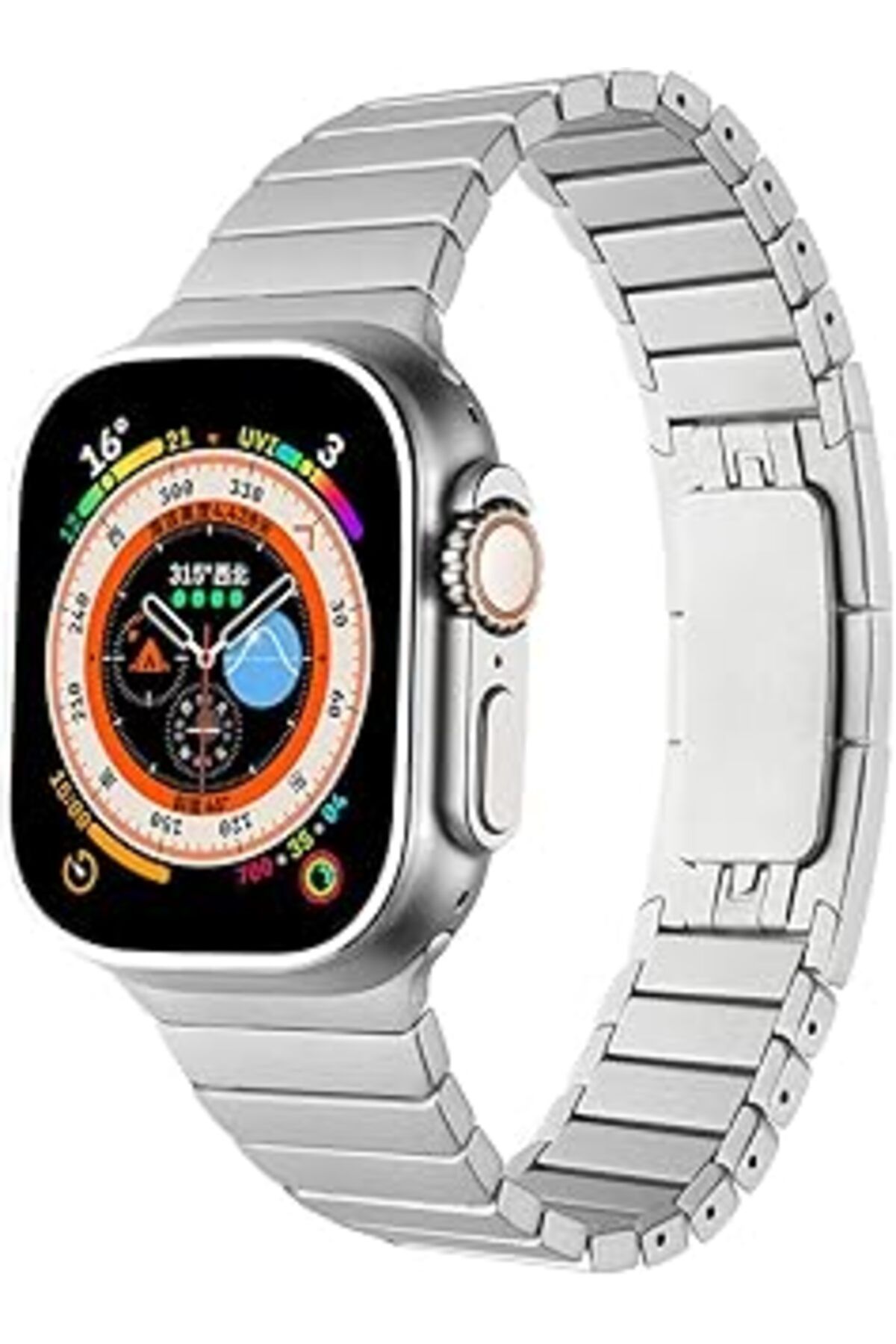 karadağsb Zore Apple İle Uyumlu Watch 38/40Mm Krd-35 Metal Kordon Gri