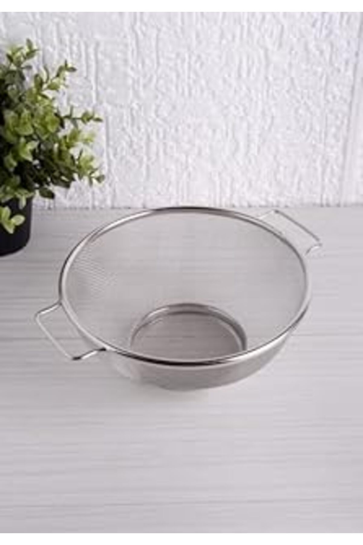 karadağsb Deconox Paslanmaz Çelik Çift Kulplu Sepet Süzgeç 22Cm*10Cm, Salata Süzgeci Meyve Süzgeci, Makarna S