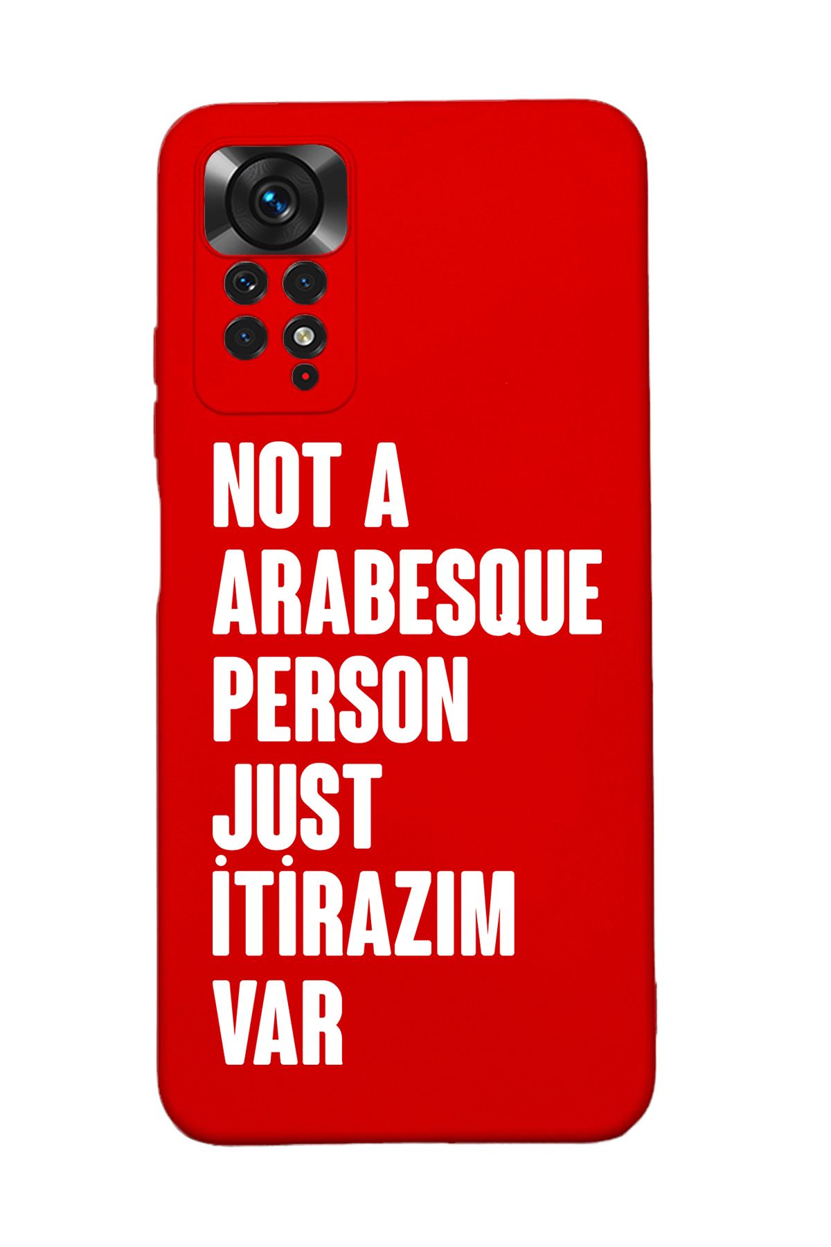 mooodcase Redmi Note 12 Pro Uyumlu Not Arabesque Person Just İtirazım Var Desenli Telefon Kılıfı