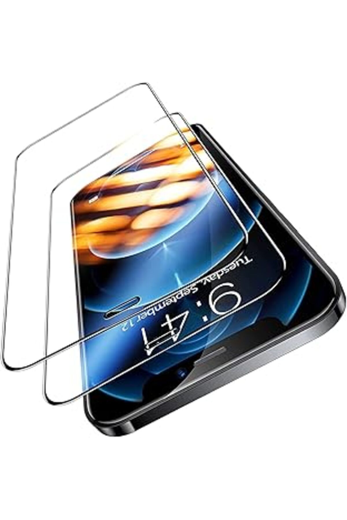 Pazarcan Kaemoon 2Adet İphone 12/12Pro Uyumlu Tam Kaplayan Hd Netlikte Temperli Ekran Koruyucu